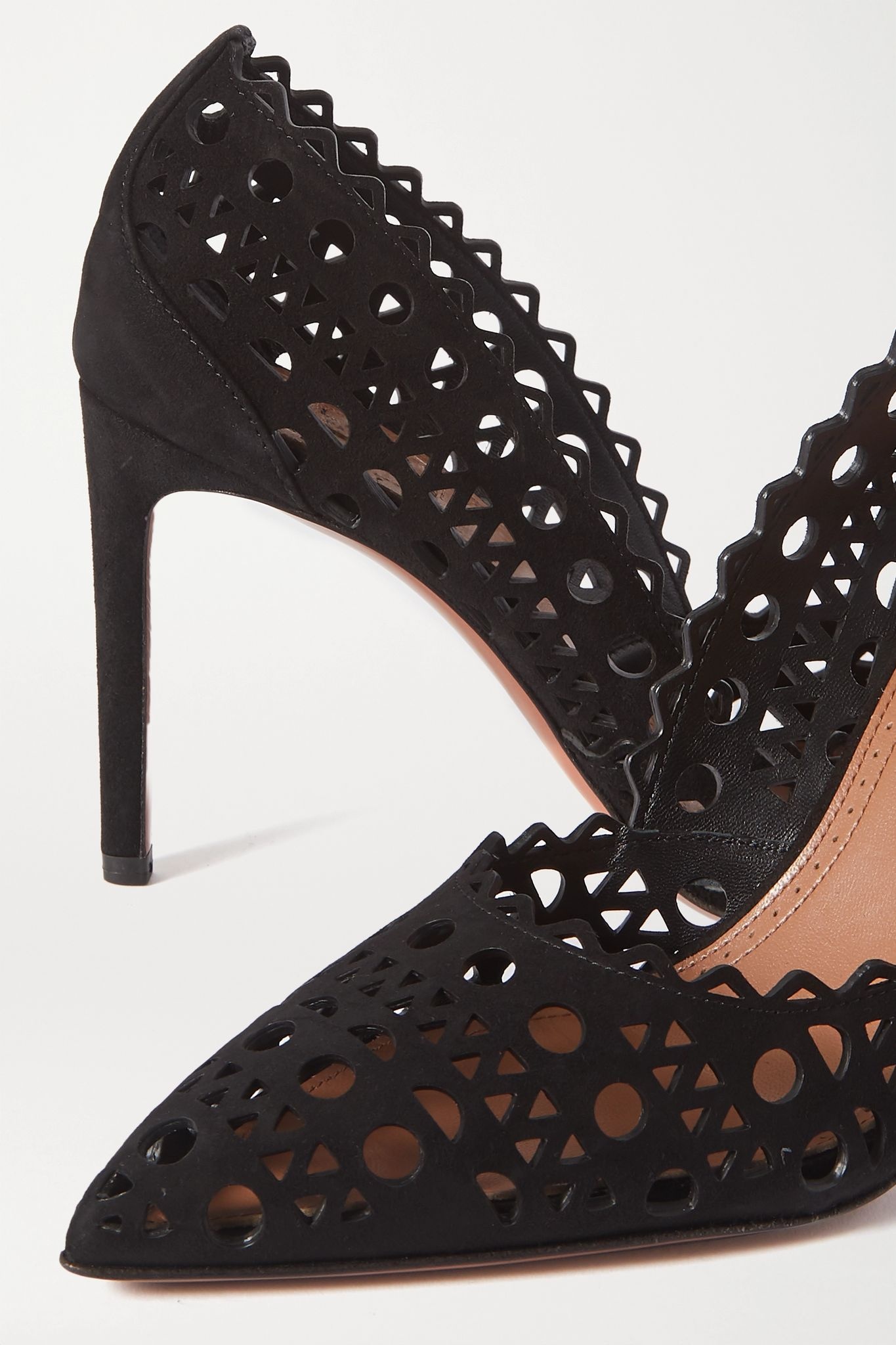 90 laser-cut leather pumps - 4