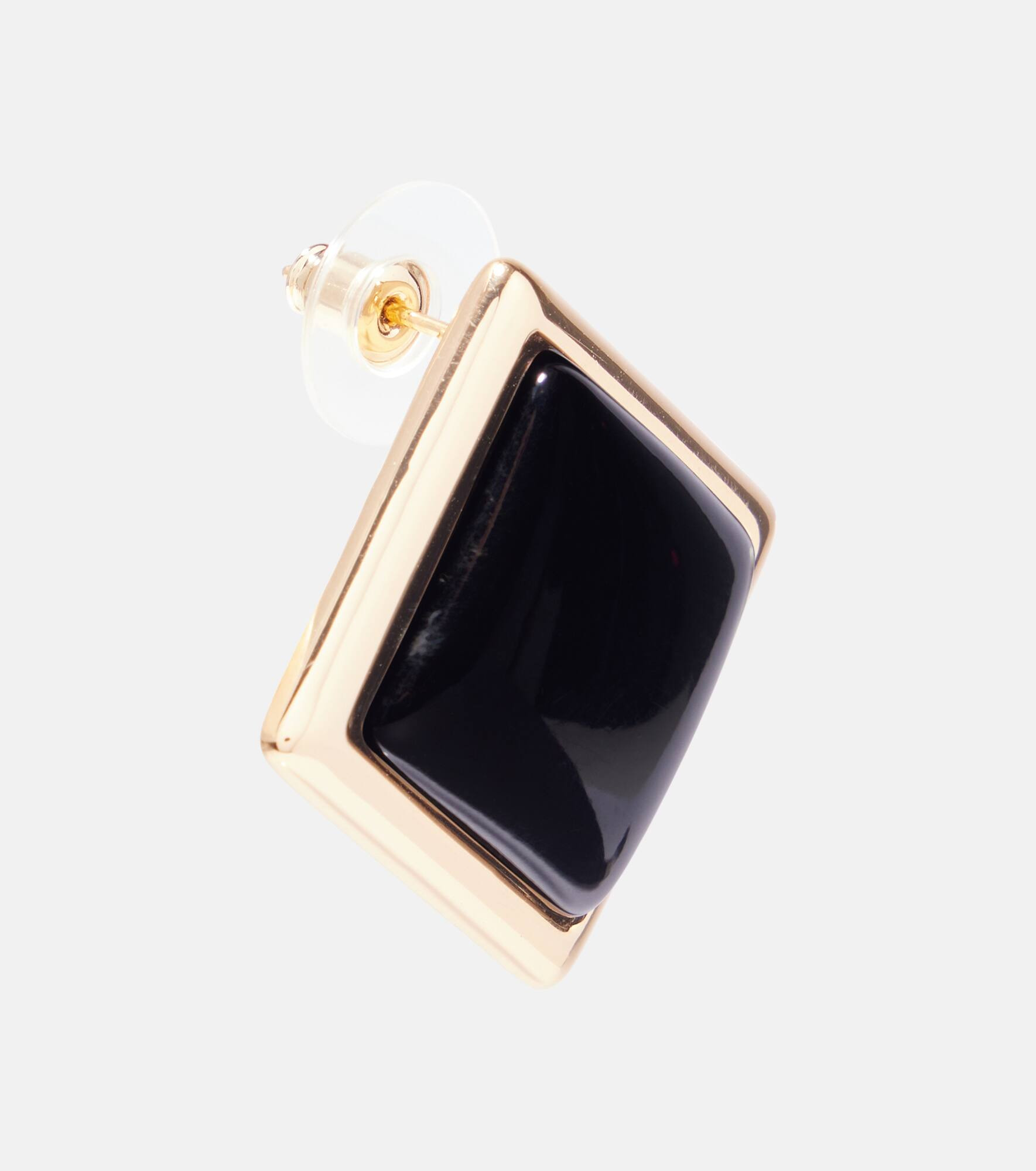 Enamel gold-plated earrings - 2