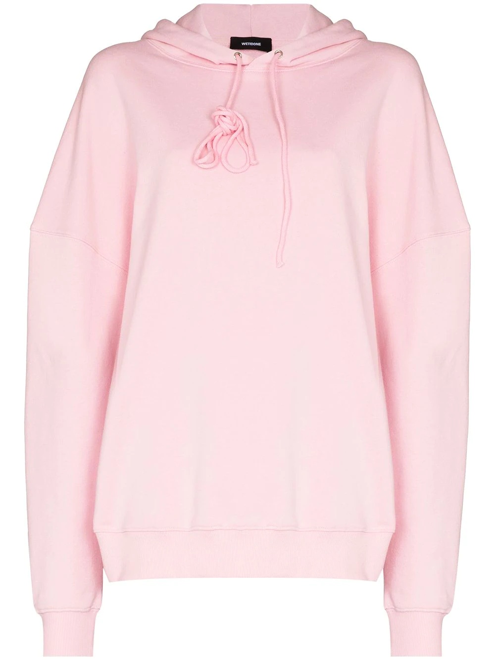 oversized logo-appliqued cotton hoodie - 1