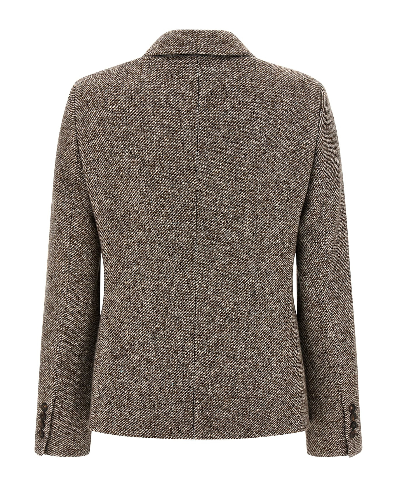 Double-breasted Silk Blend Blazer - 2