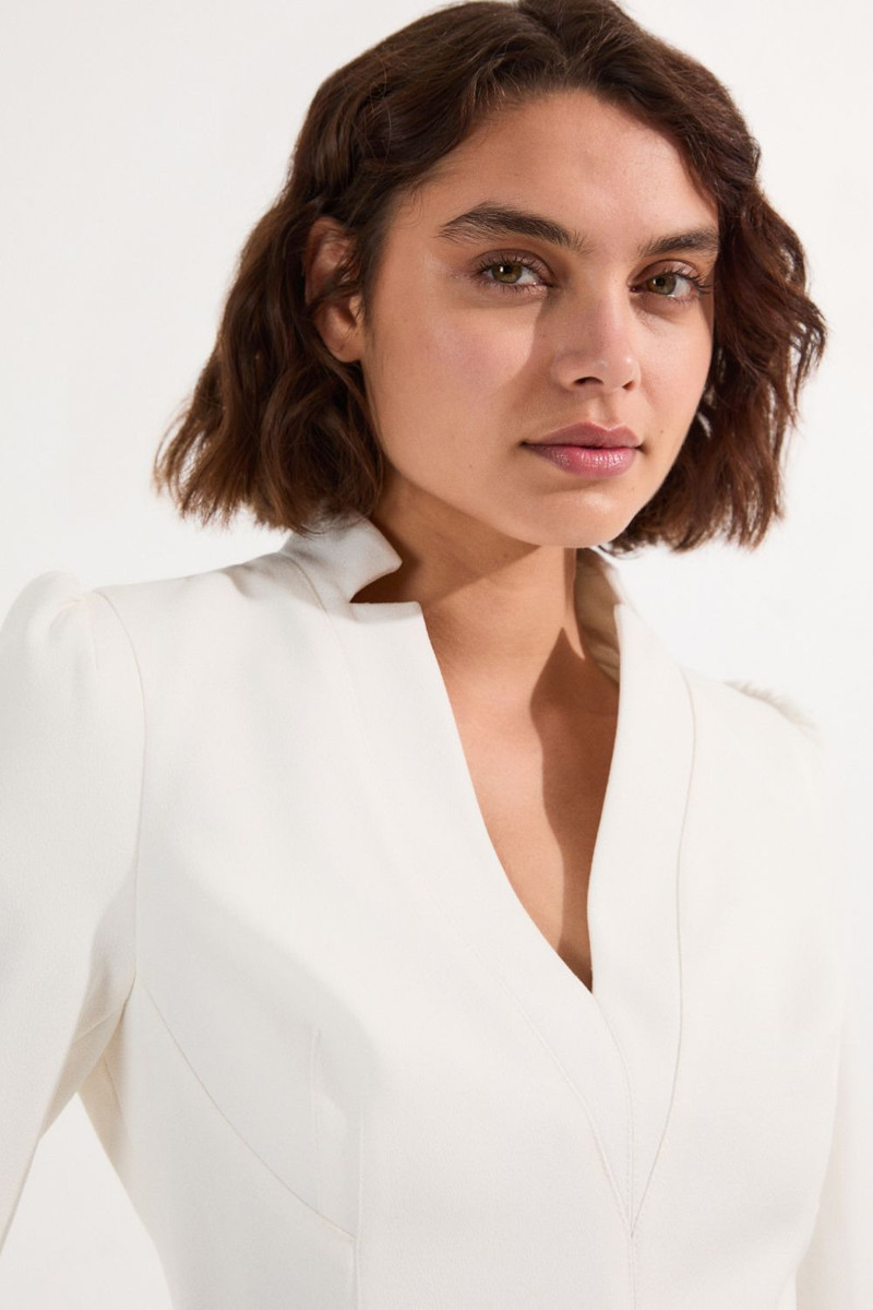 KAREN MILLEN Structured Crepe Belted Forever Midi Dress outlook