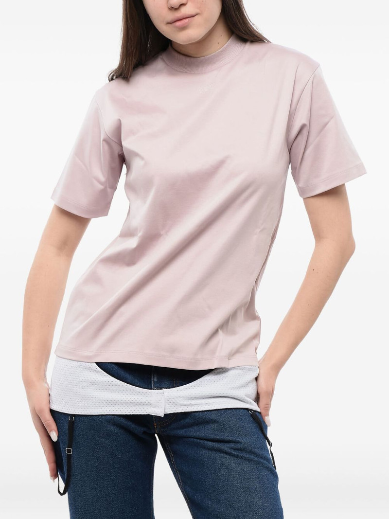 logo-embroidered cotton T-shirt 1