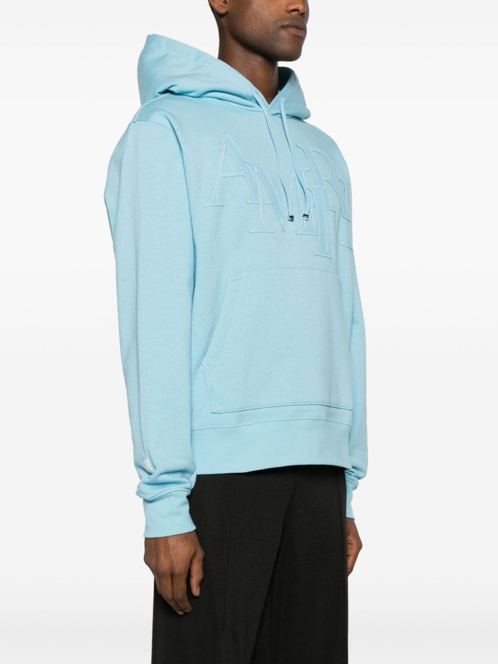 Staggered-logo cotton hoodie - 3