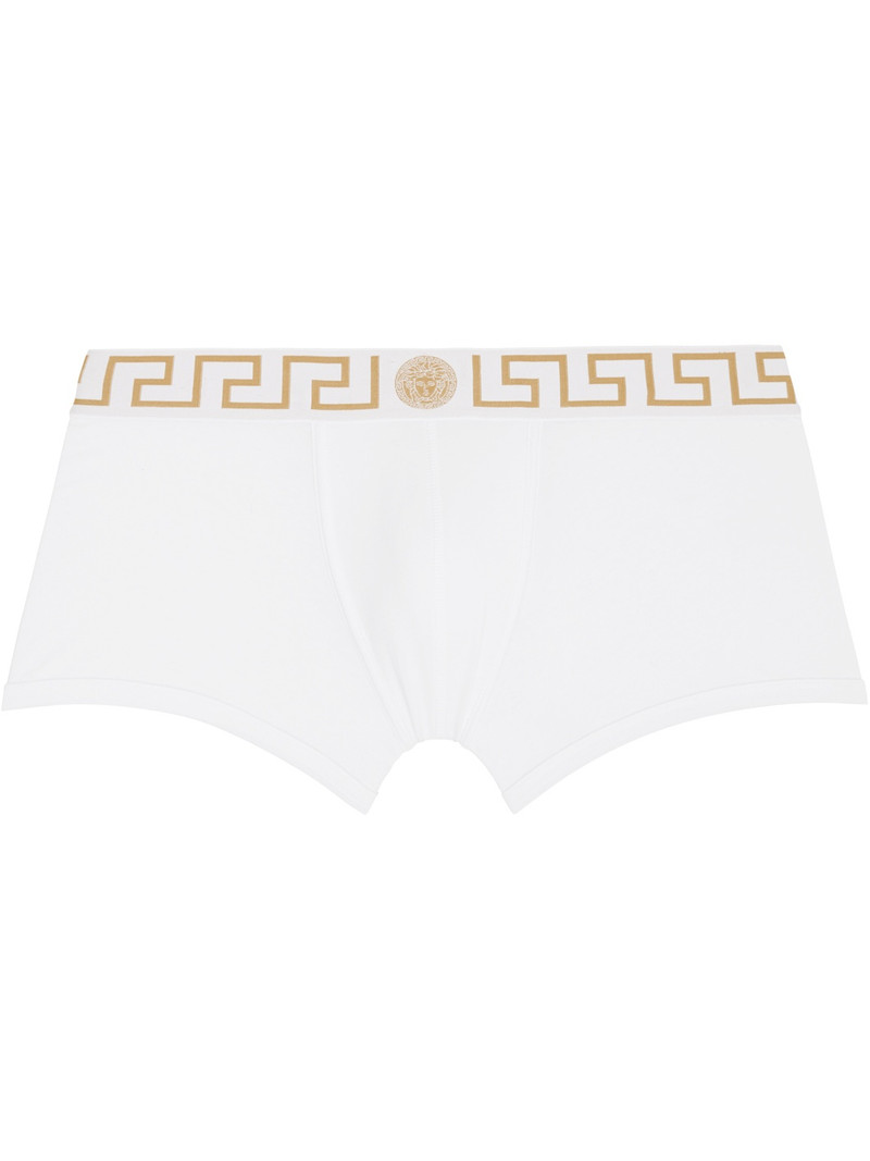 VERSACE Three-Pack Multicolor Greca Border Boxer Briefs outlook