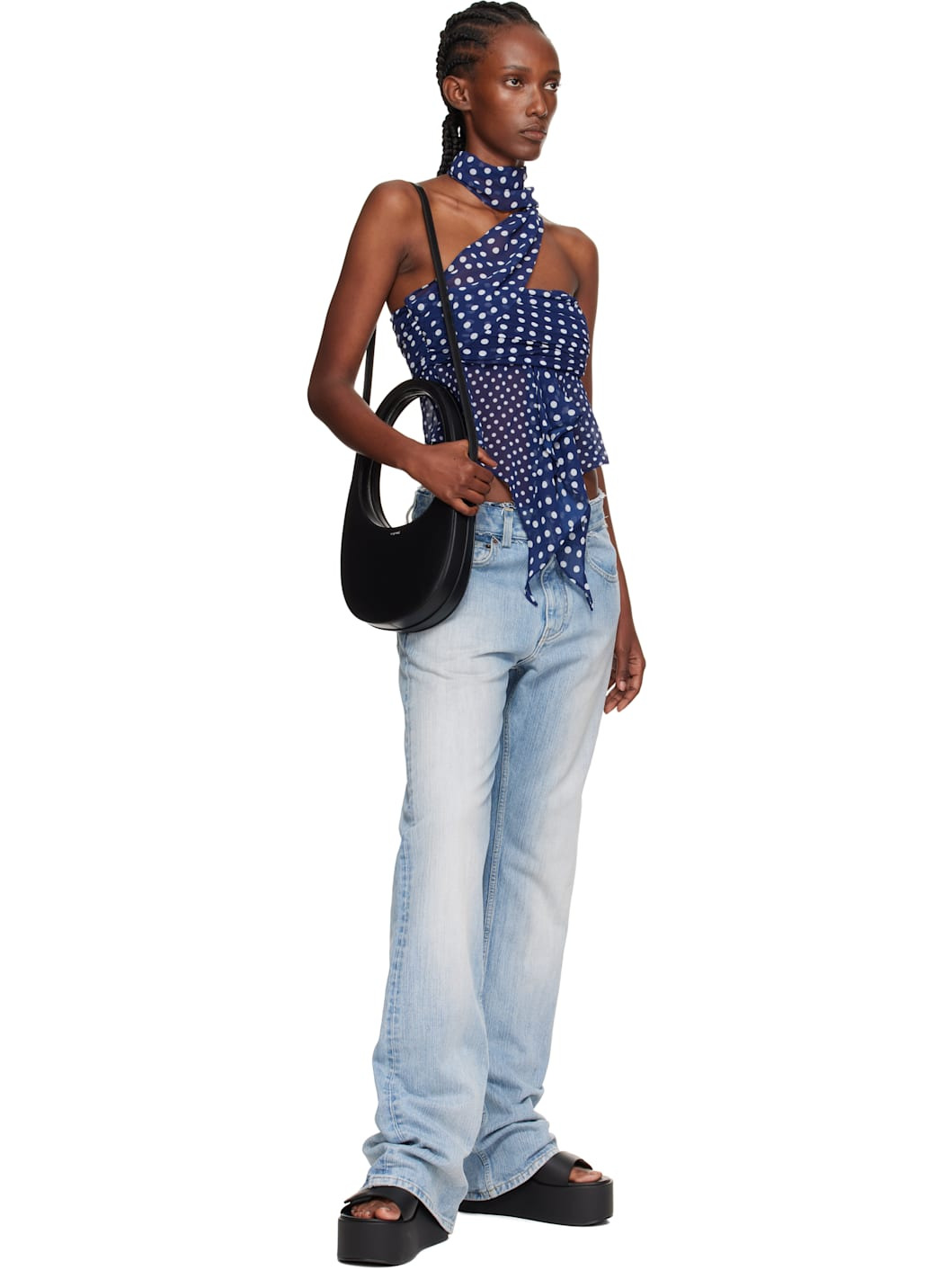 Black Crossbody Swipe Bag - 4