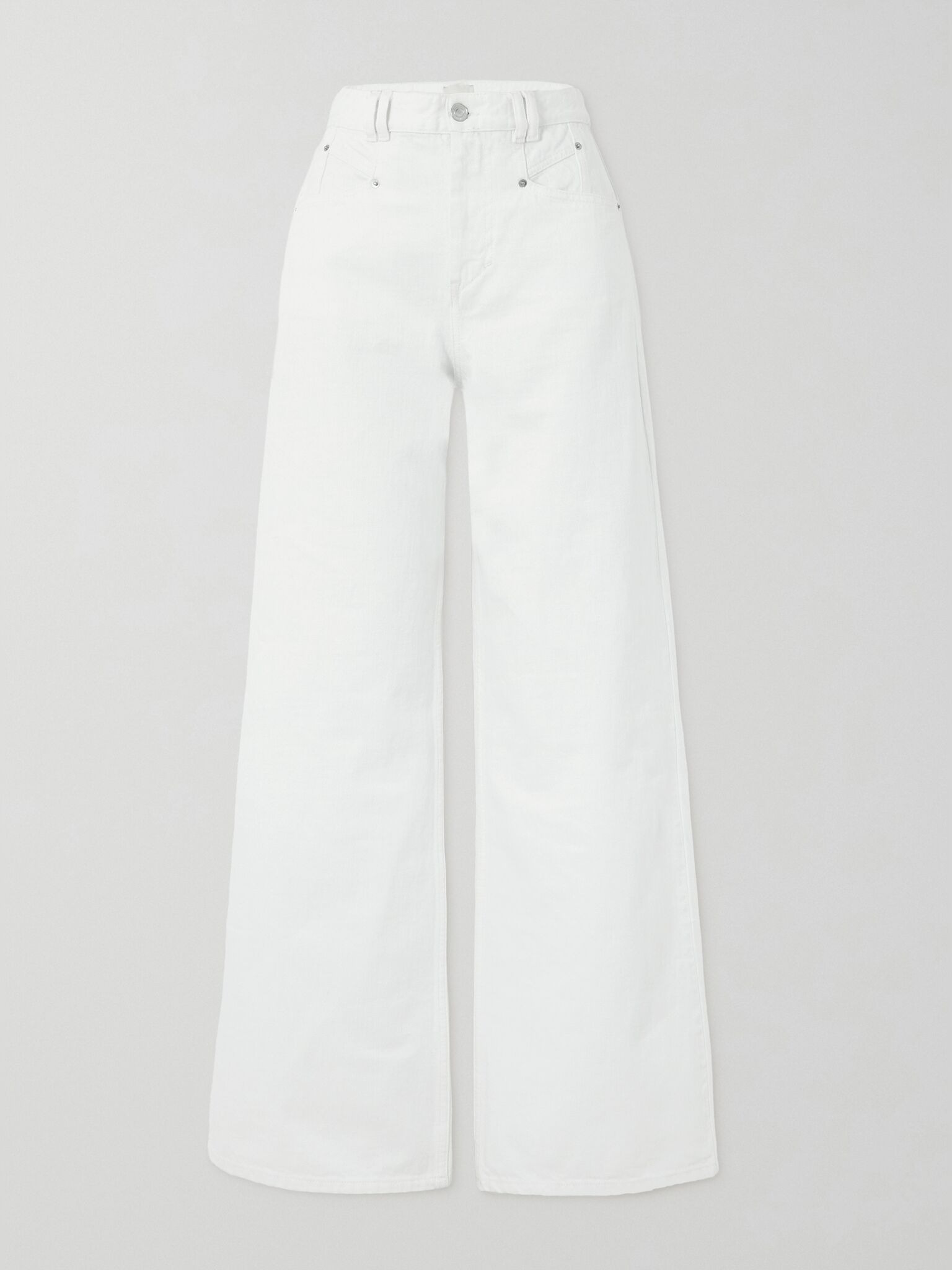 Lemony high-rise wide-leg jeans White - 1