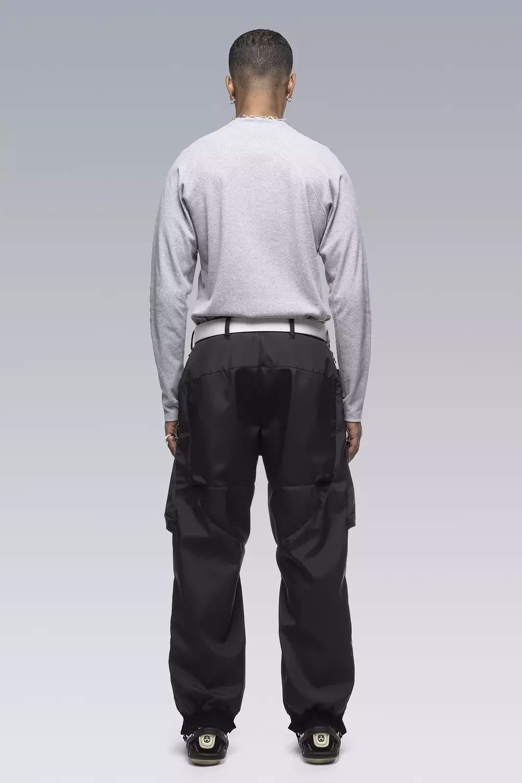 S27-PR Cotton Rib Longsleeve Shirt Gray Melange - 4