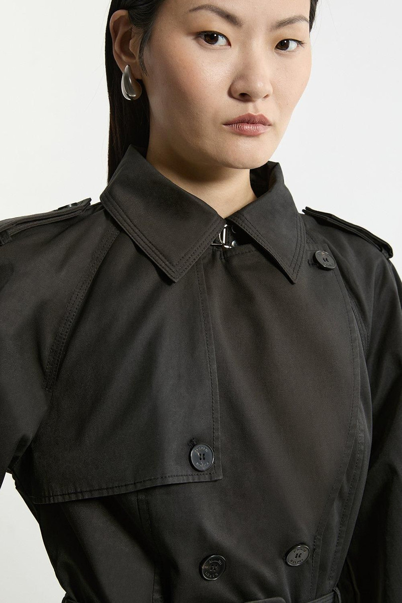 Tailored Pleated Back Trench Coat 6