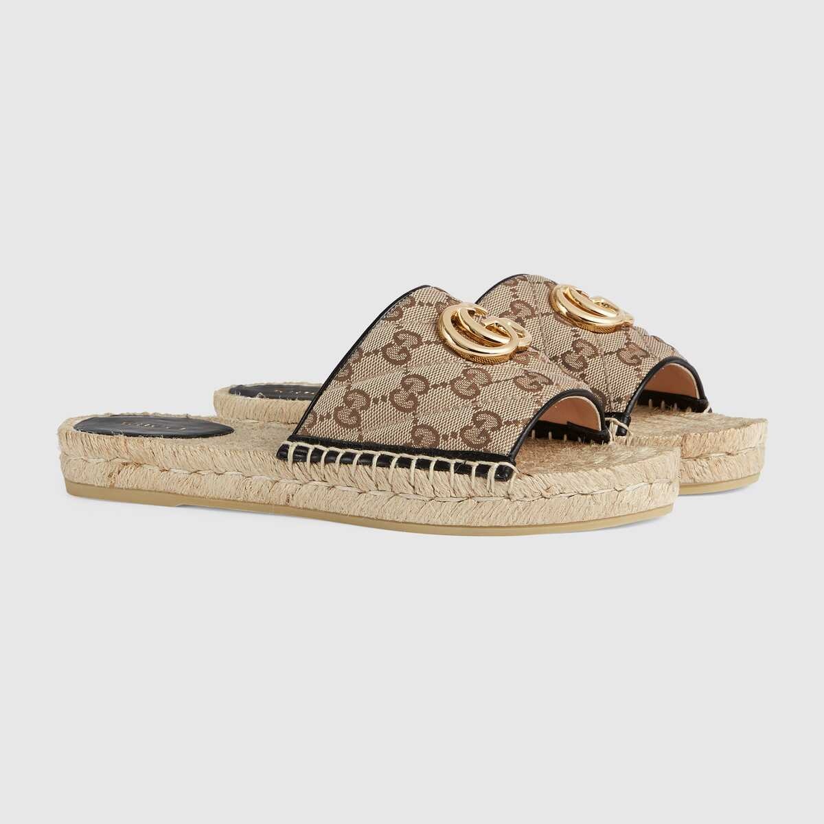 Women's GG matelassé canvas espadrille sandal - 2