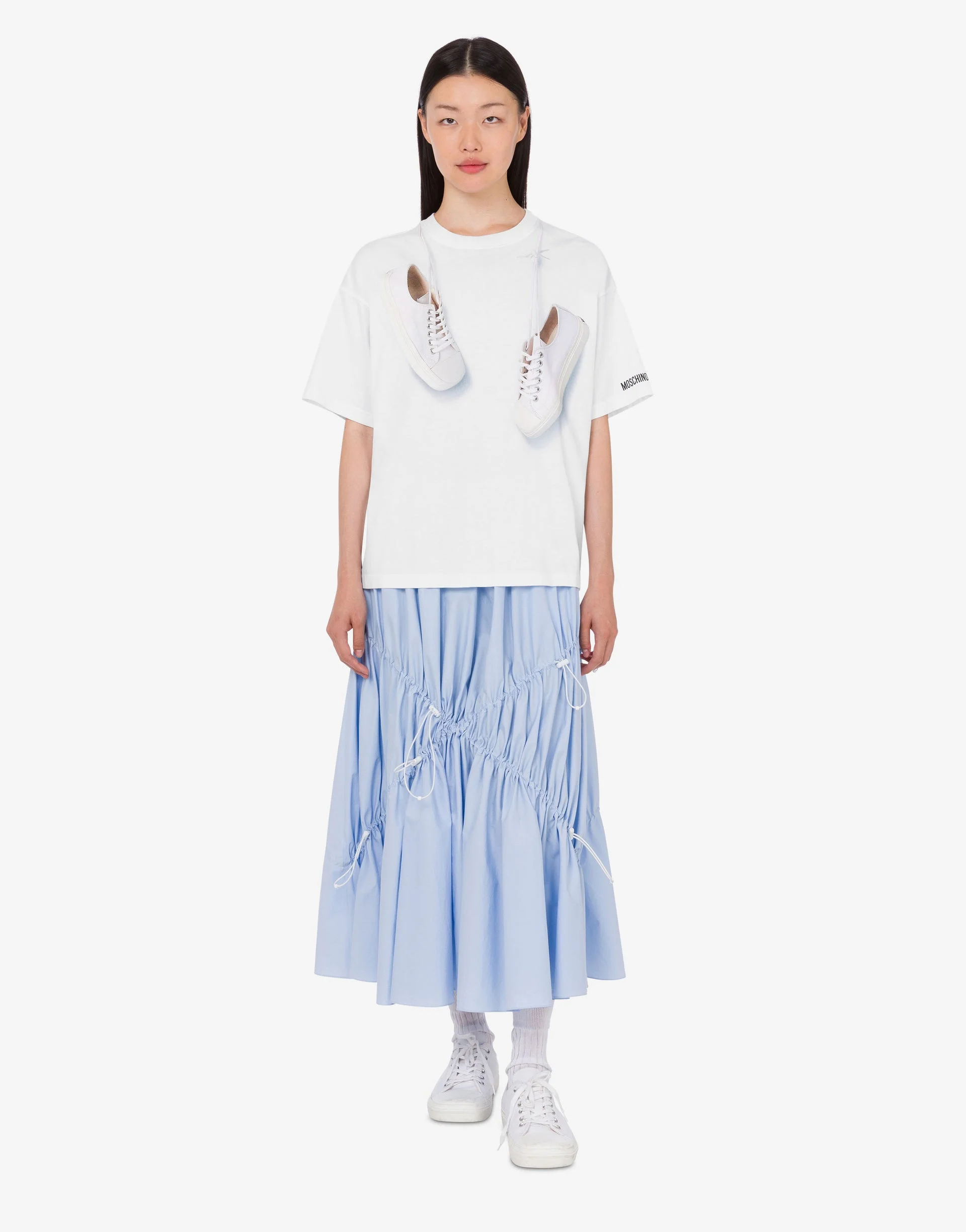 PRINTED ORGANIC COTTON JERSEY T-SHIRT - 1