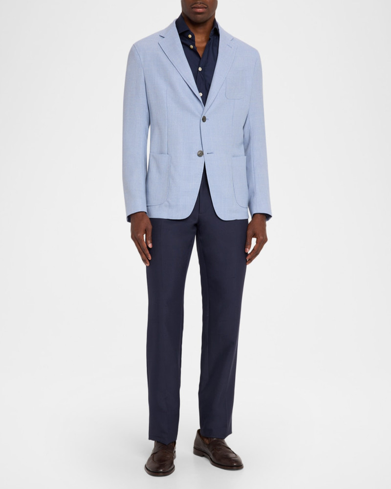 EMPORIO ARMANI Men's Wool Textured Patch Pocket Sport Coat outlook