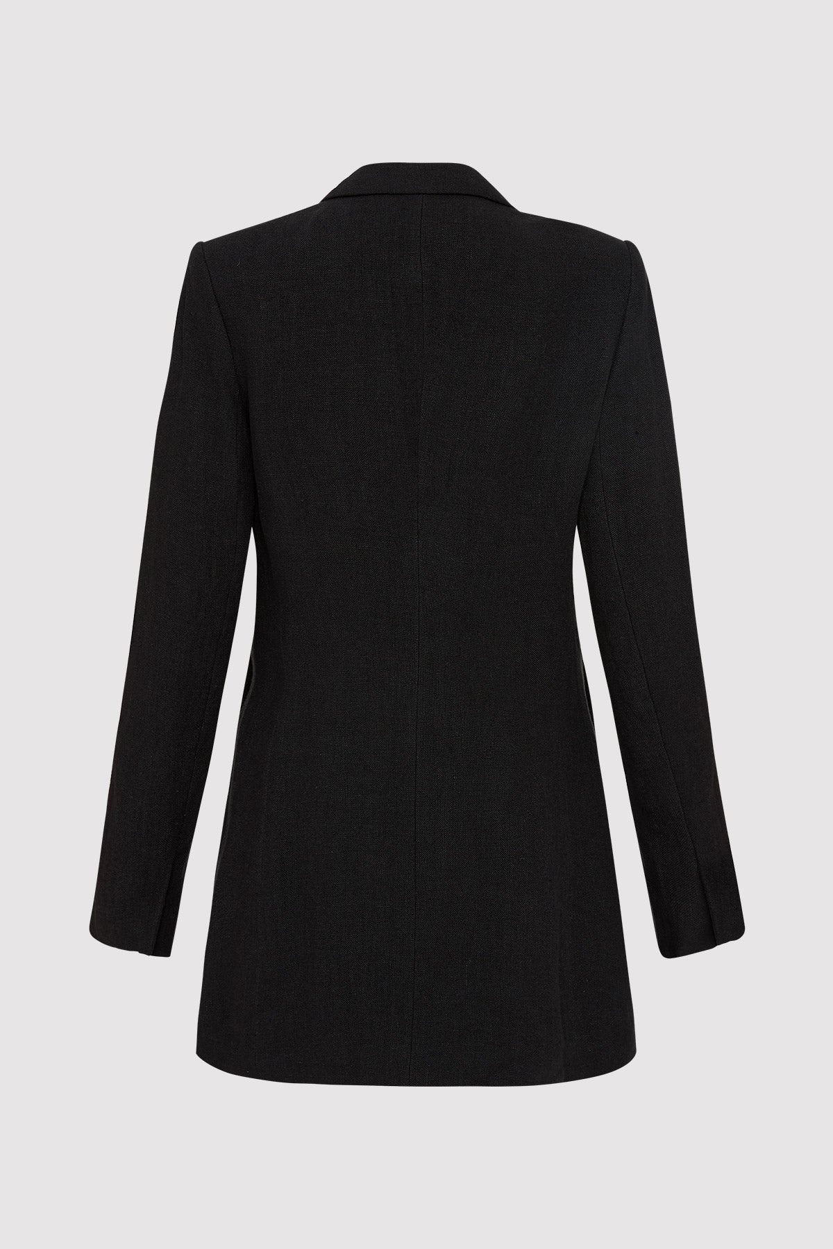 Raw Edge Blazer - Black - 6
