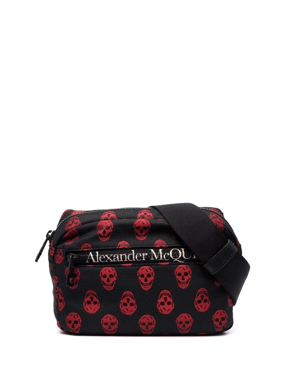 skull-pattern belt bag - 1