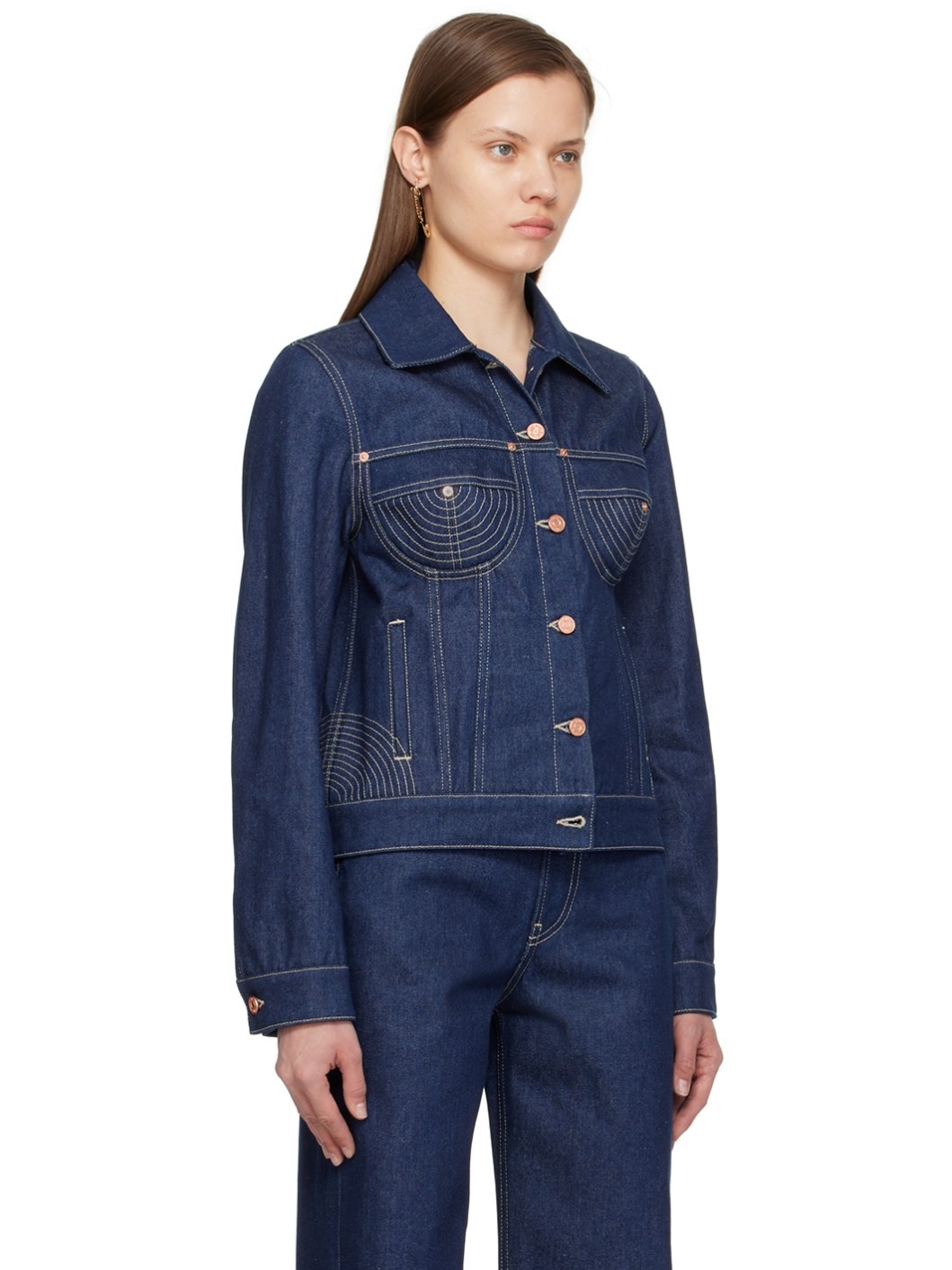 Indigo Paneled Denim Jacket - 2