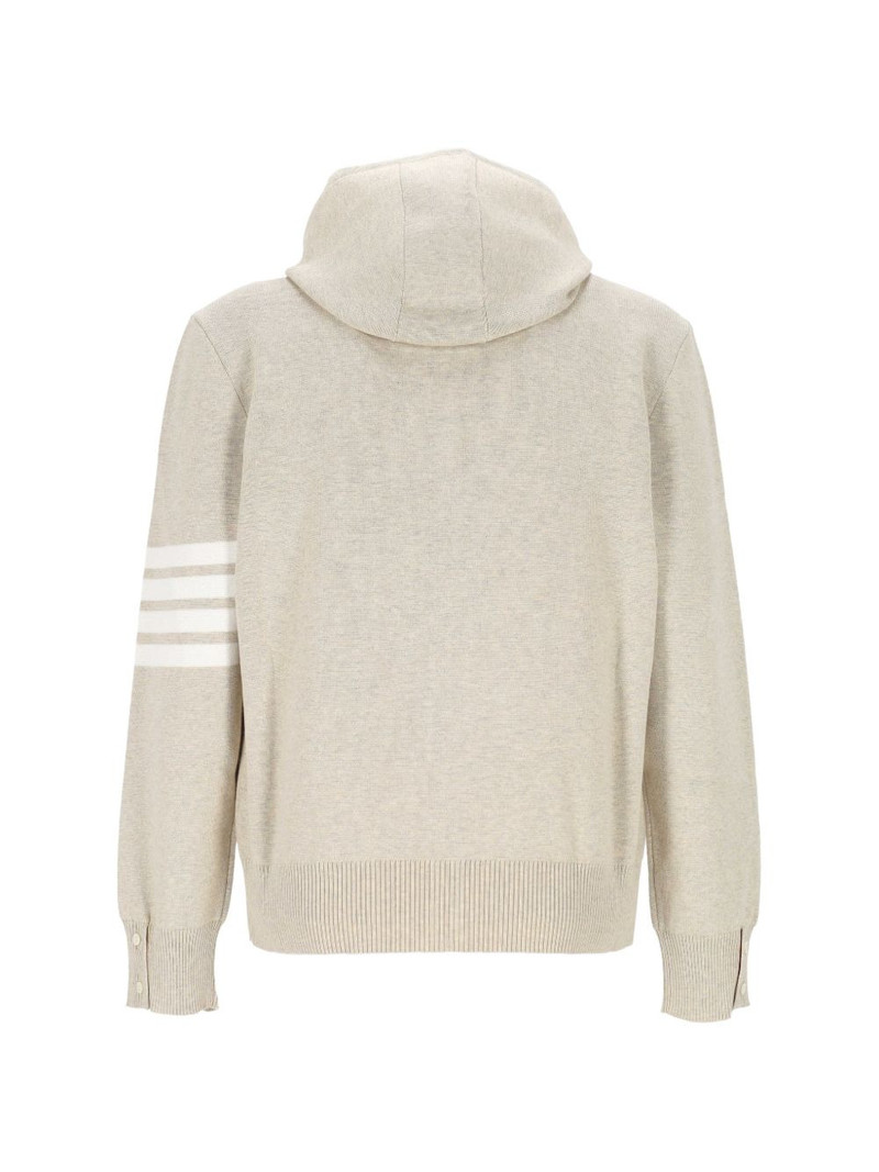Thom Browne hooded stripe cotton sweater outlook