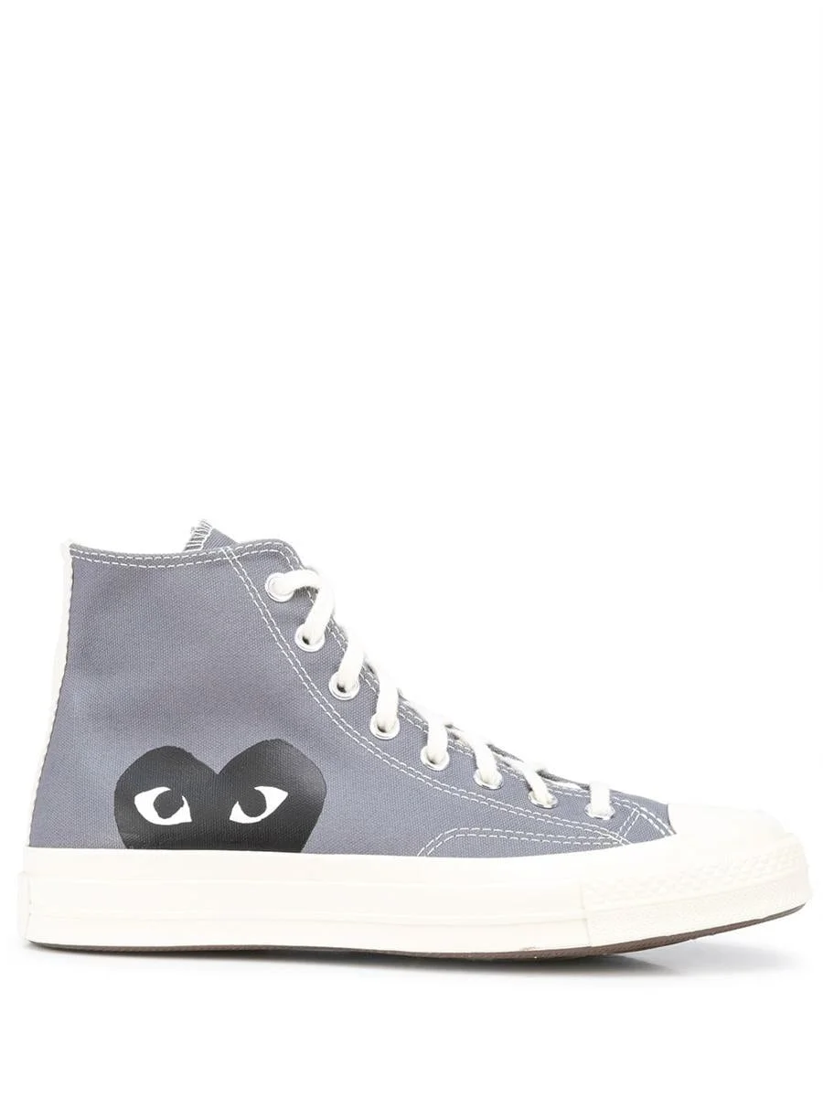 Comme Des Garçons Play COMME DES GARÇONS PLAY NEW BIG HEART CT70 HI TOP SHOES - 1