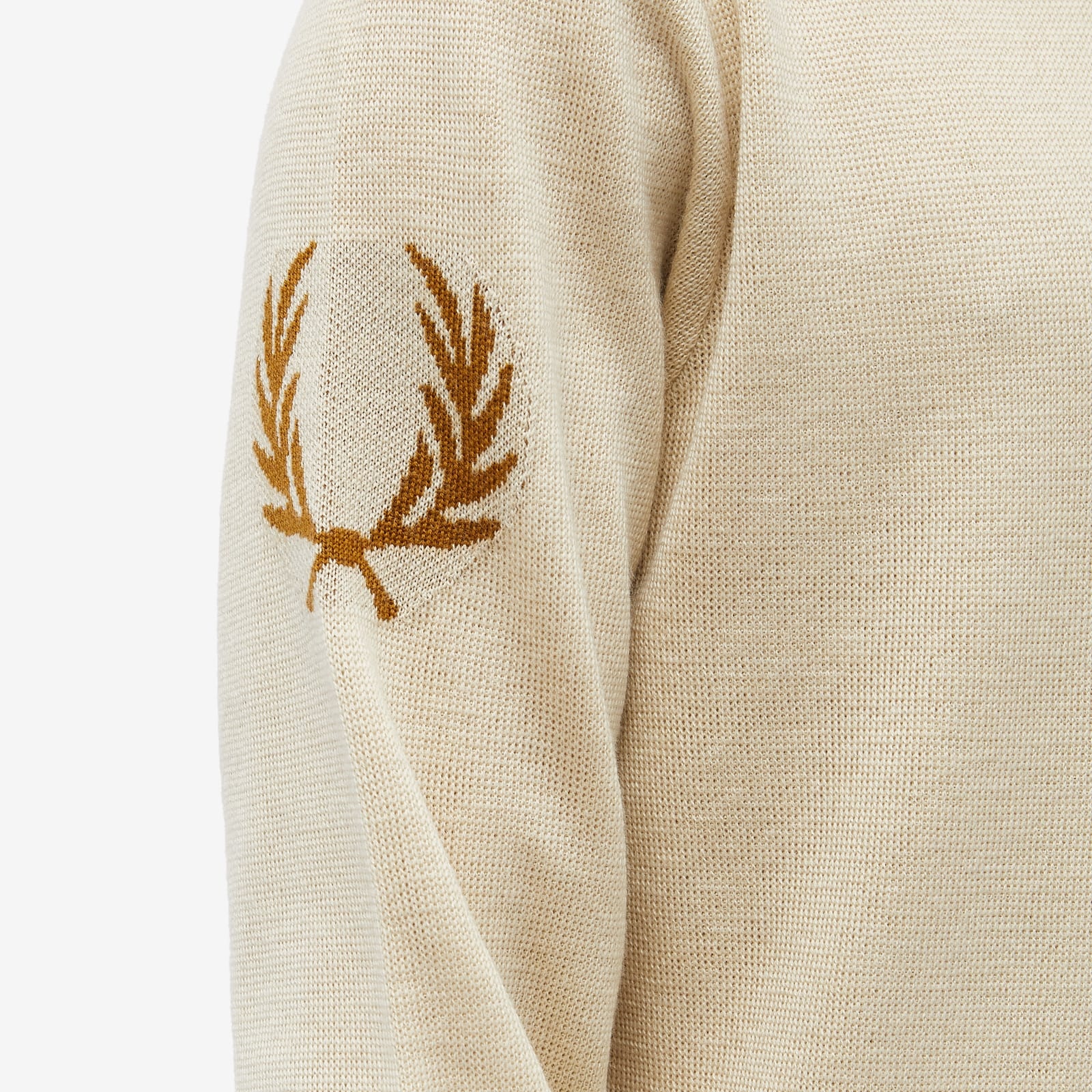 Fred Perry Intarsia Laurel Wreath Mock Neck Knit - 5