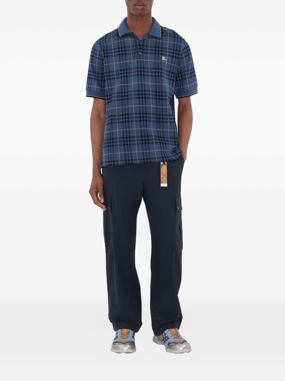 checked cotton polo shirt - 2