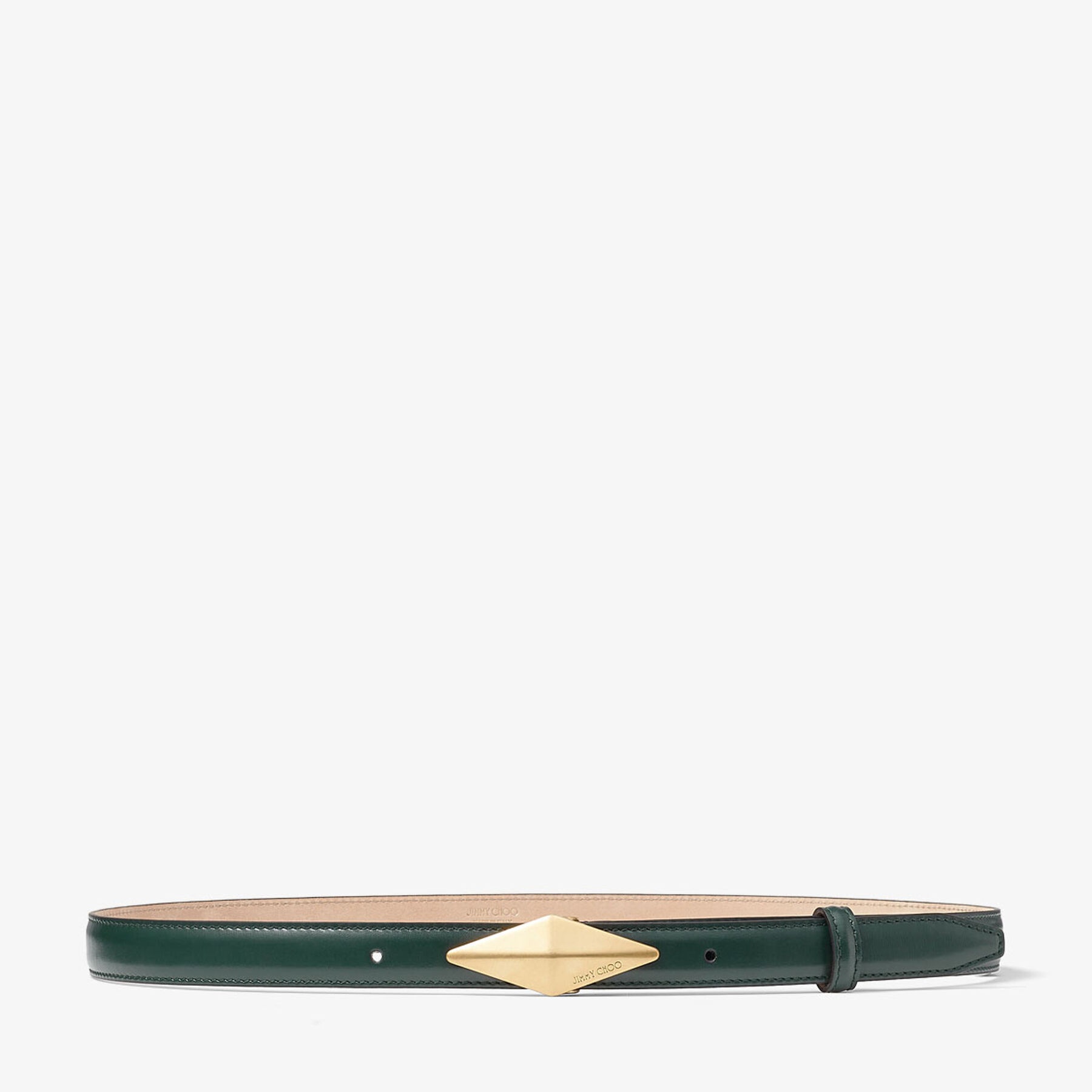 Diamond Clasp Belt
Dark Green Calf Leather Clasp Belt - 1