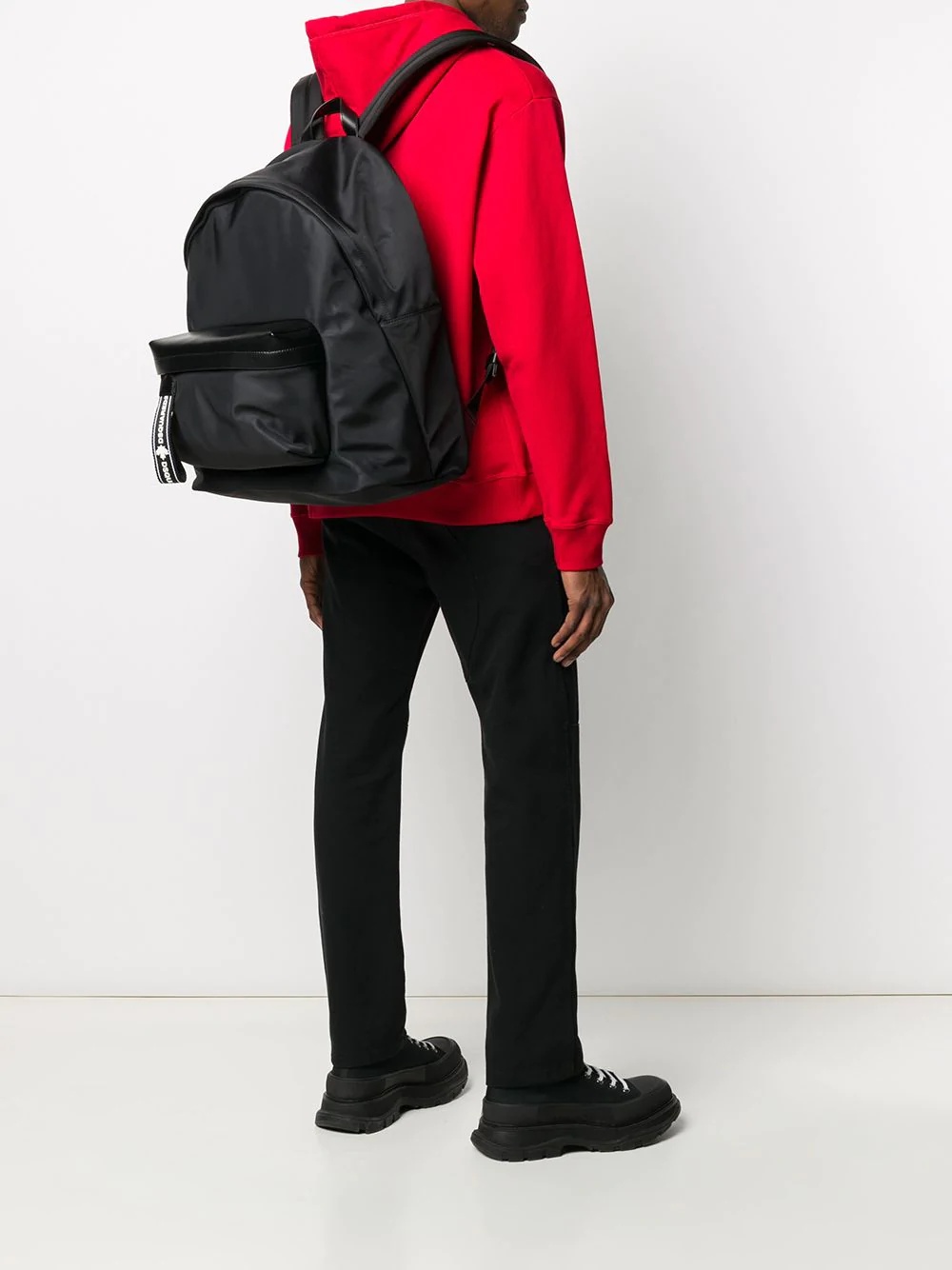 logo tab zip backpack - 2