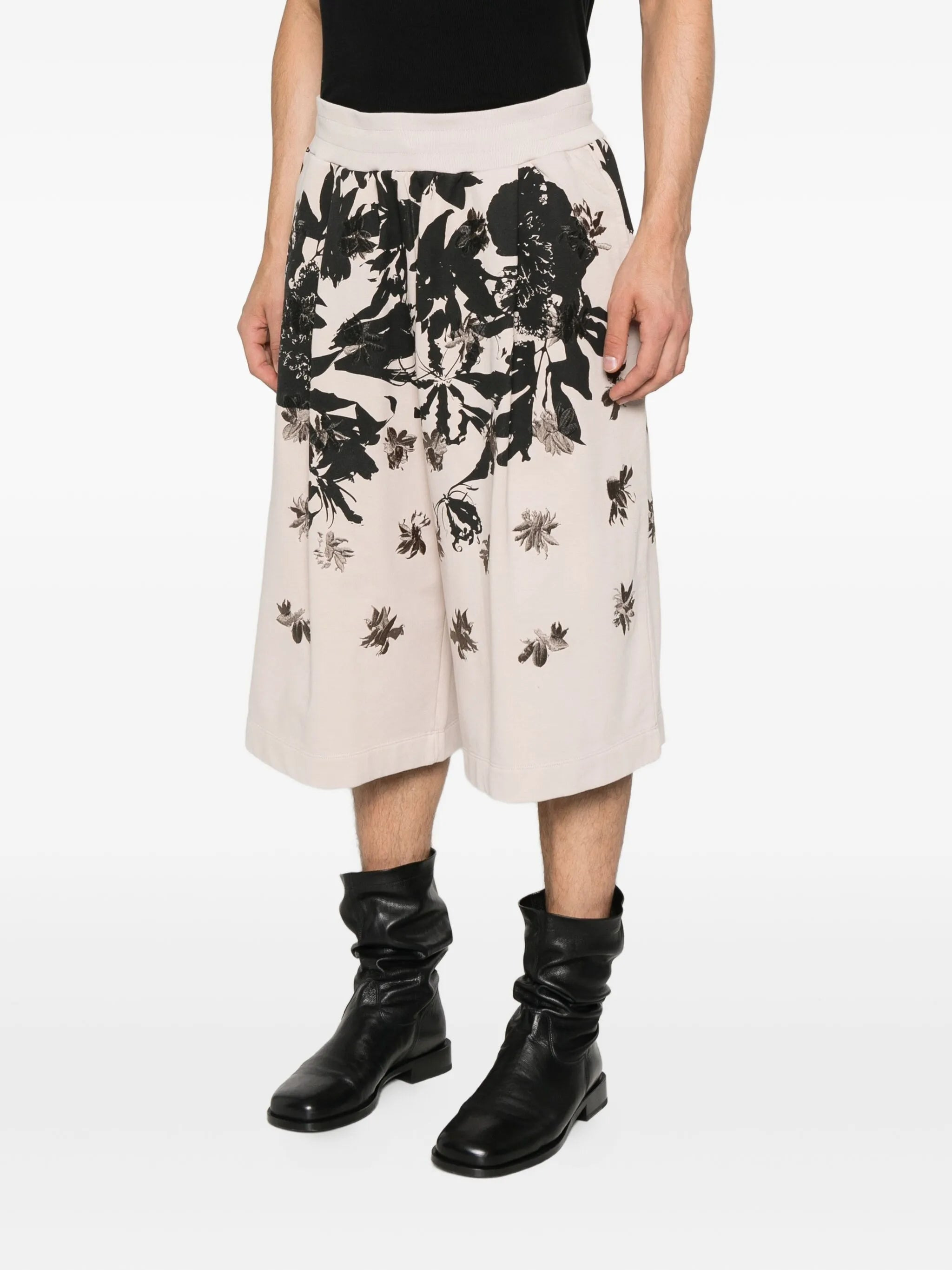 Dries Van Noten Floral-print Pleated Shorts - 4