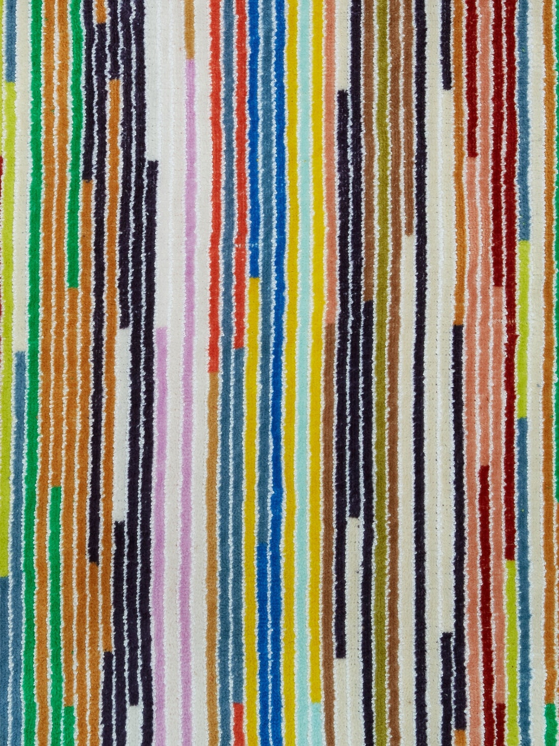 Melody bathrobe in cotton terry with vertical stripes - 4