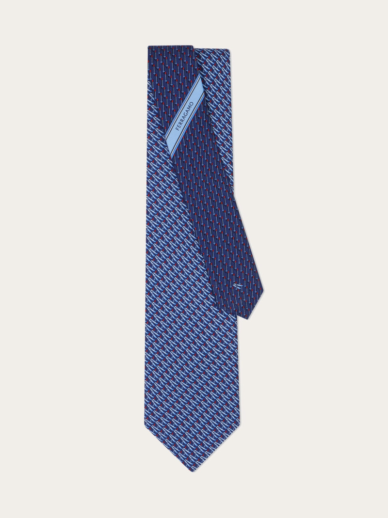 Ski print silk tie 3
