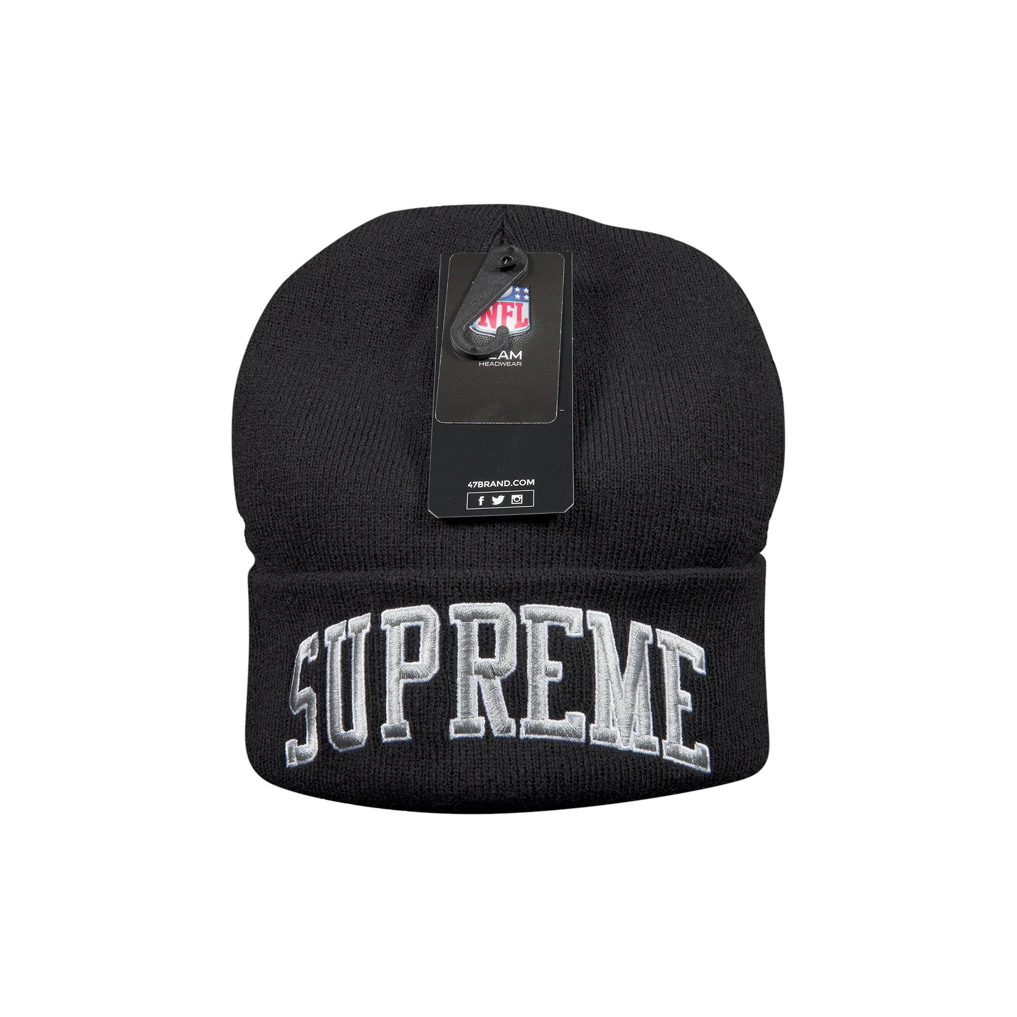 Supreme x NFL Raiders '47 Beanie 'Black' - 2