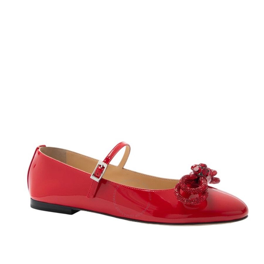 Mach & Mach Patent Bow-Detail Mary Jane Flats - 2
