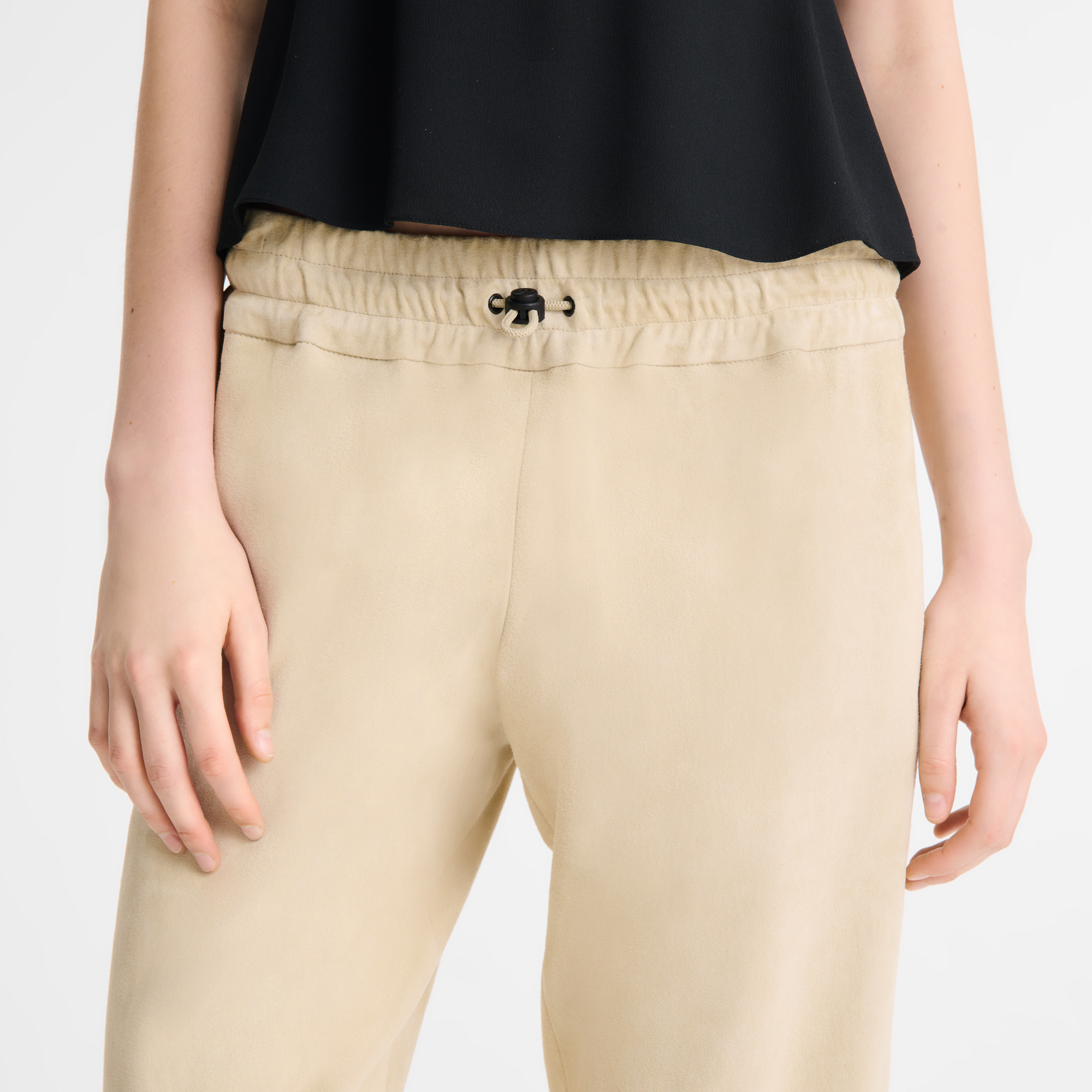 Leather straight pants Linen - Leather - 4
