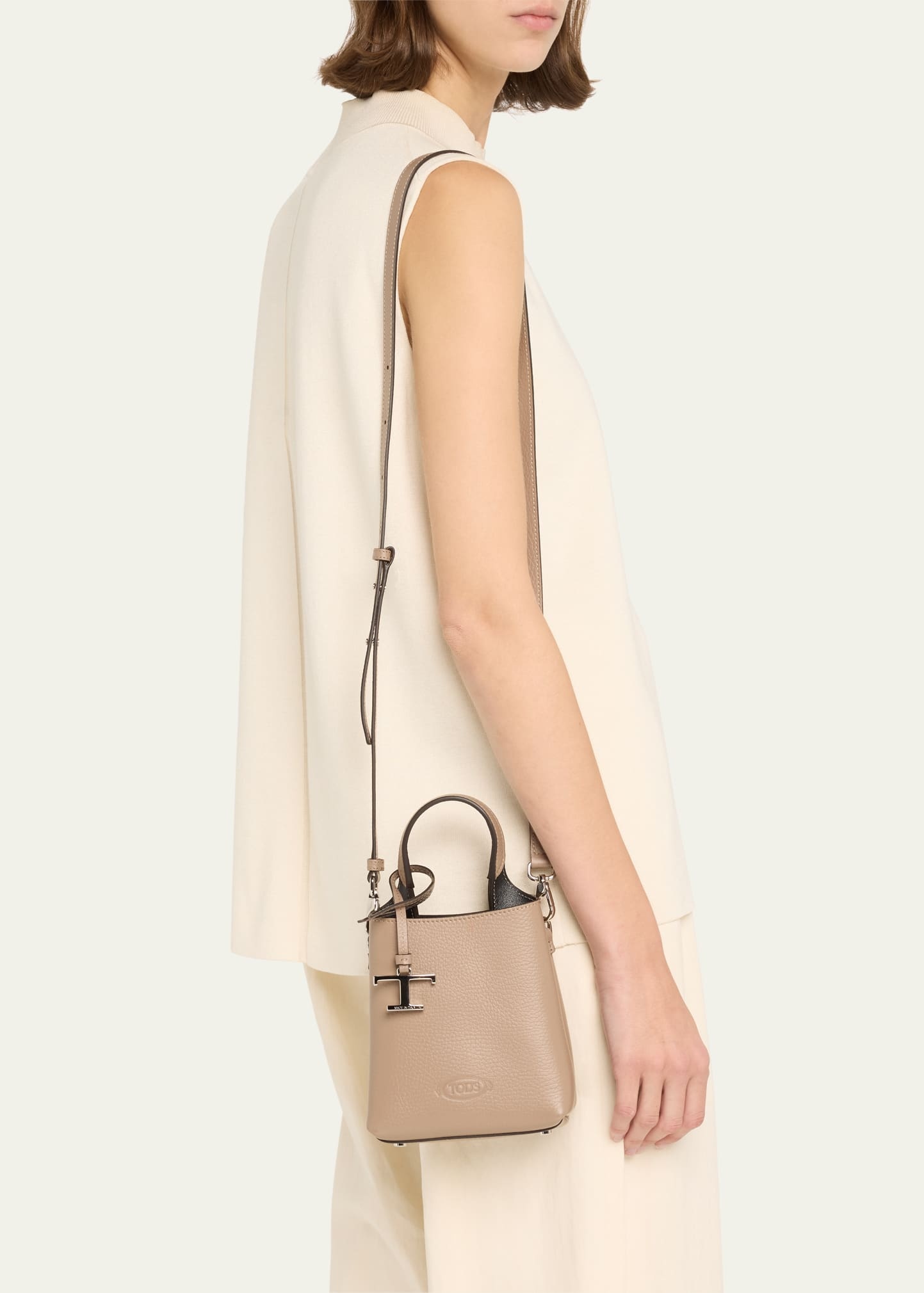 Micro Calf Leather Bucket Bag - 2