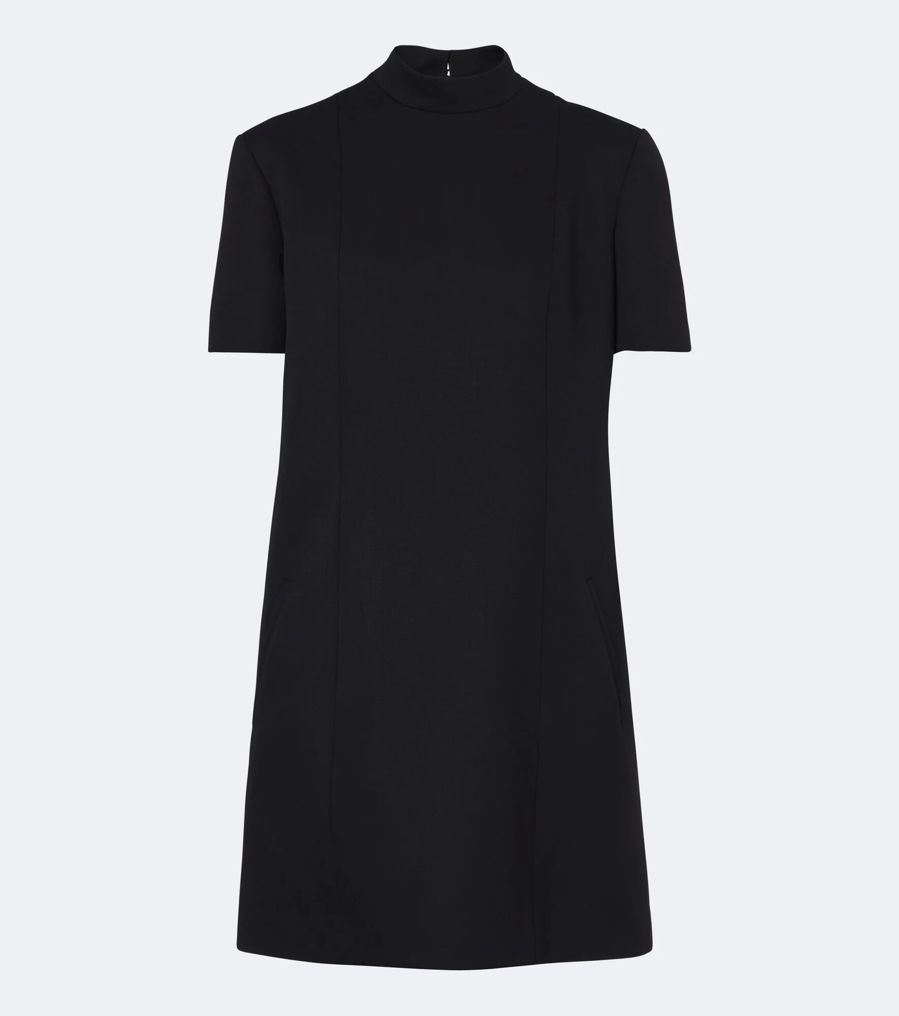 Wool mockneck minidress - 1