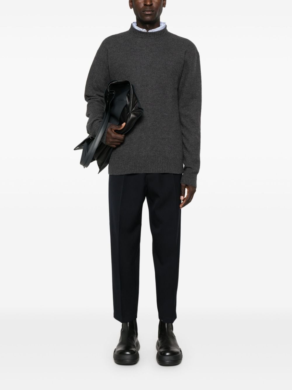 crew-neck wool jumper - 2