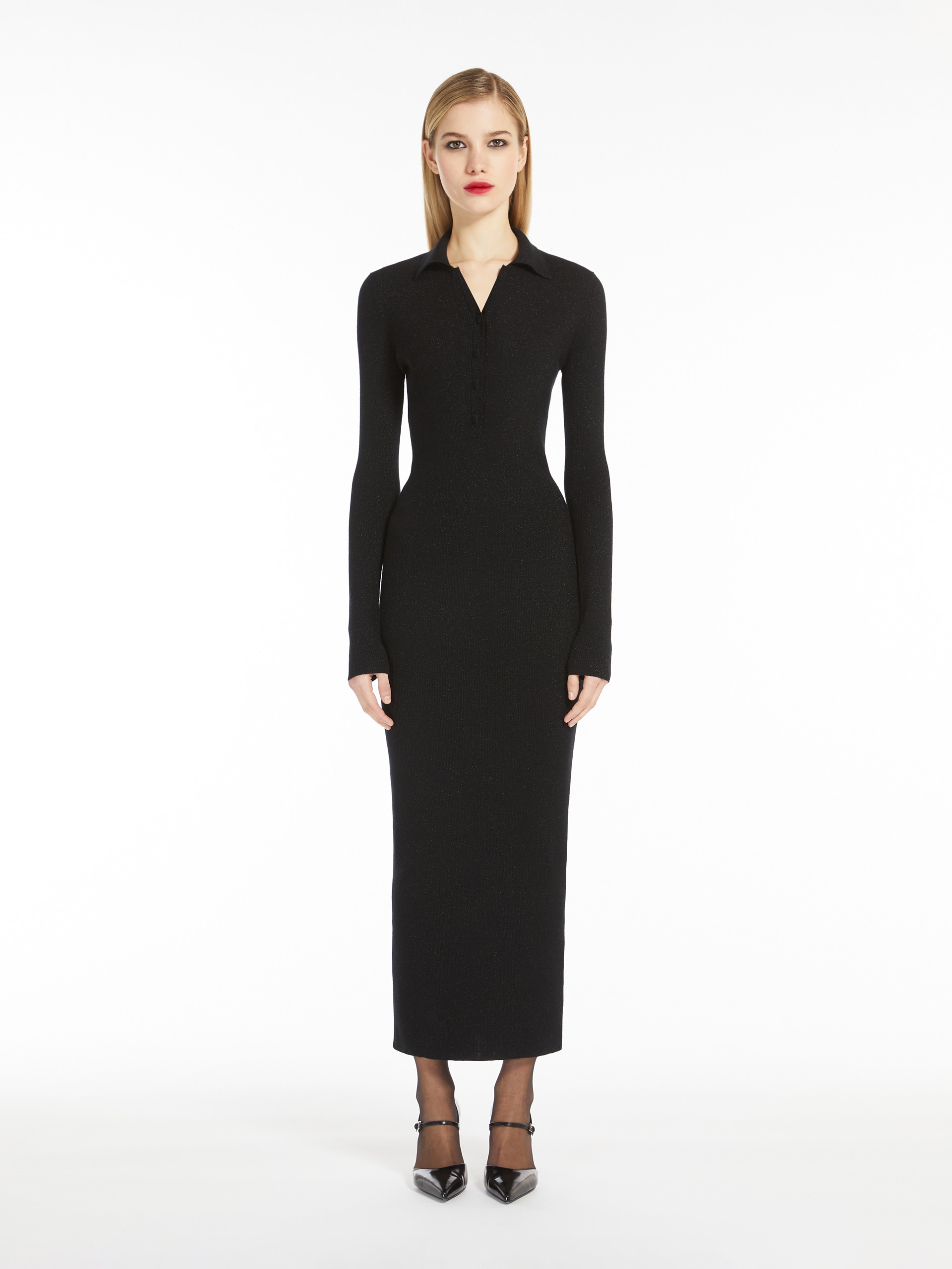 FRAIS Fitted dress in wool and lurex - 3