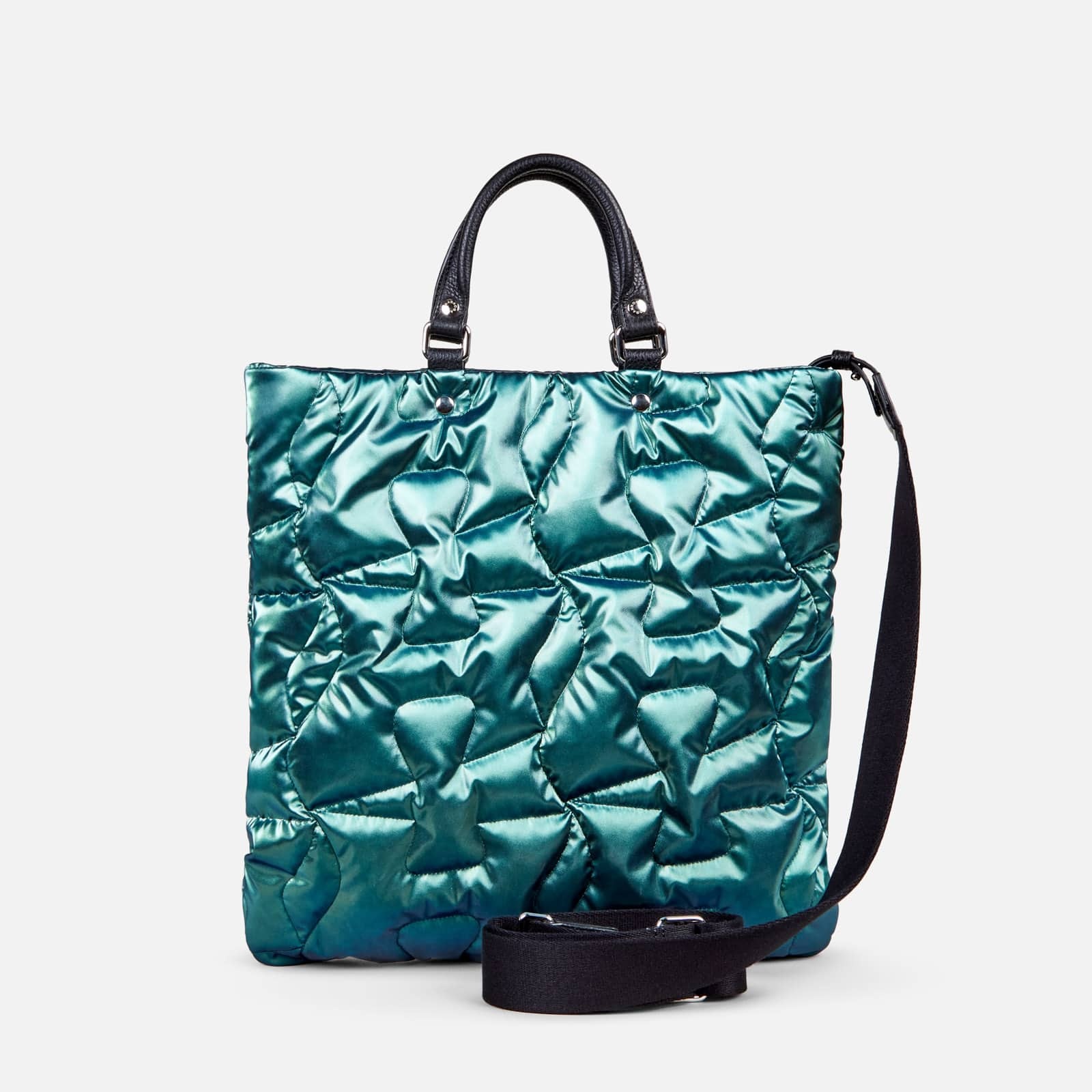 Quilted Shopping Bag Green 5