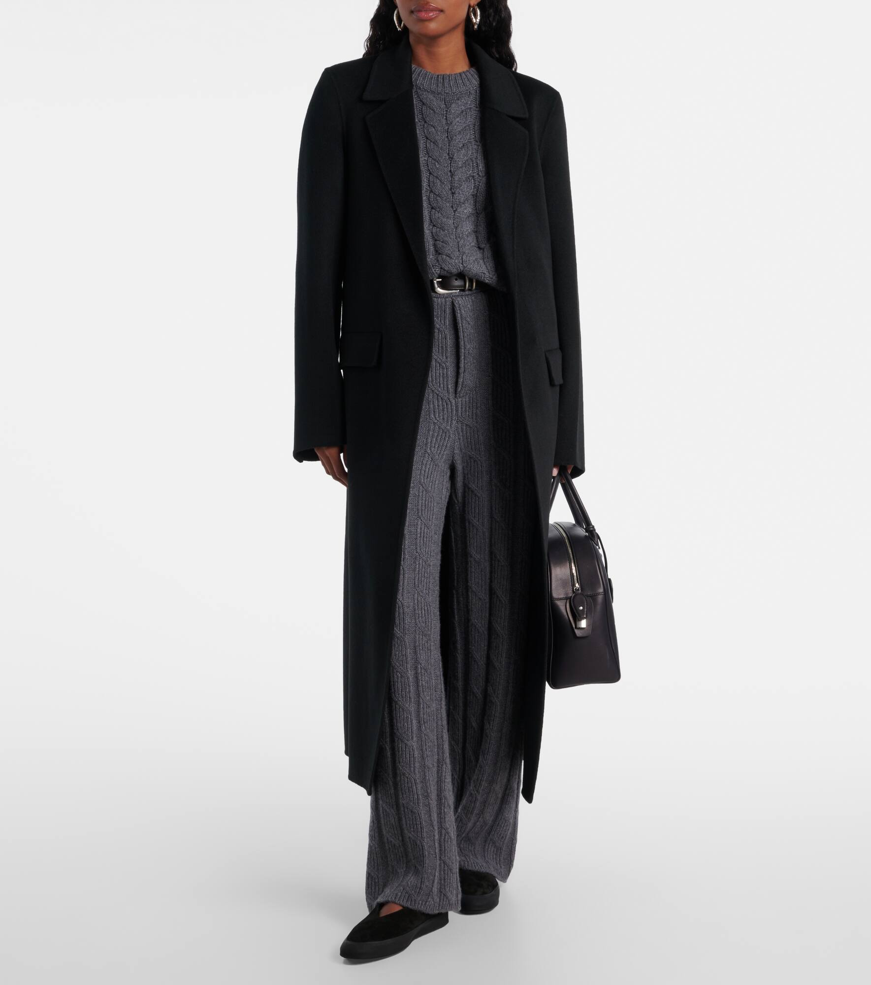 Apres Ski shearling-lined suede ballet flats - 3