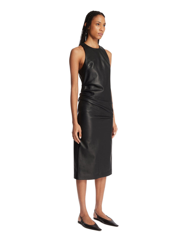 Black Pernilla Leather Midi Dress 4