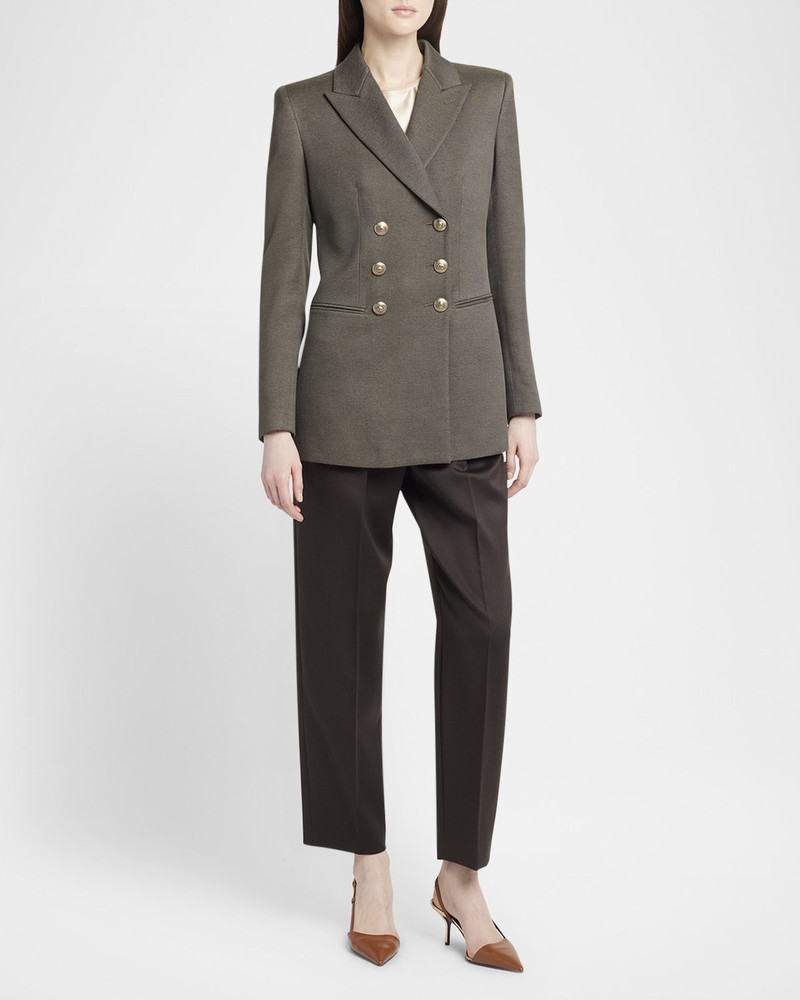 GIORGIO ARMANI Silk Cotton Double-Breasted Blazer outlook