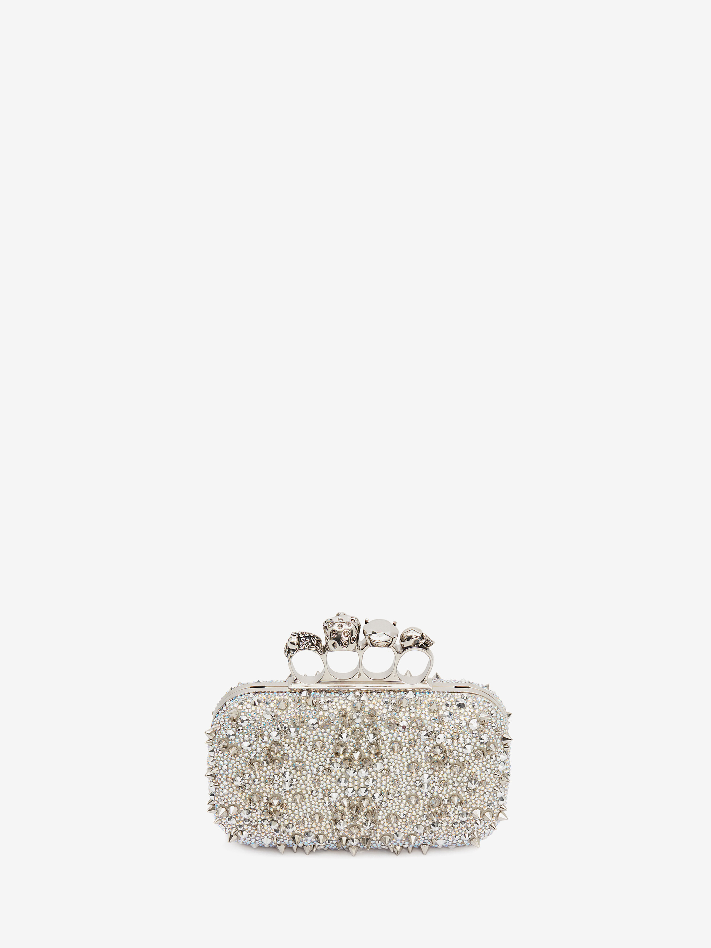 Women's Knuckle Clutch in White - 3