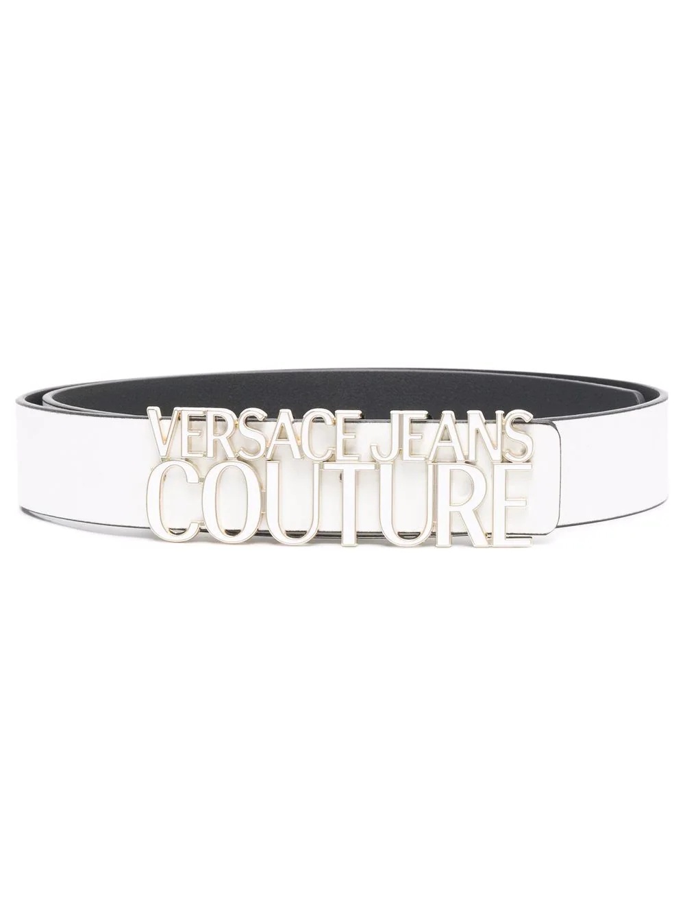 logo-lettered leather belt - 1