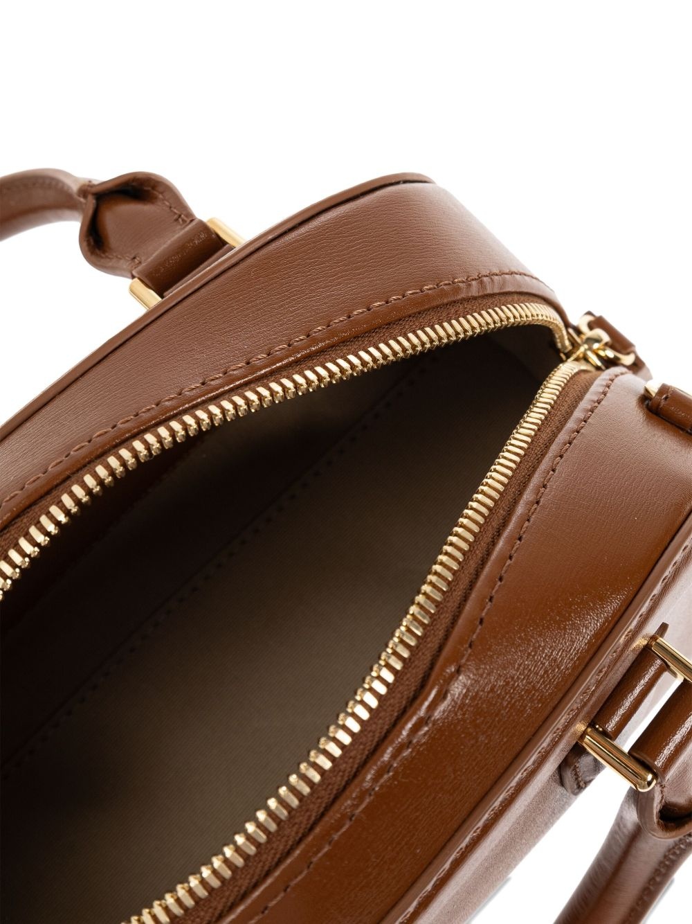 mini structured leather tote bag - 6