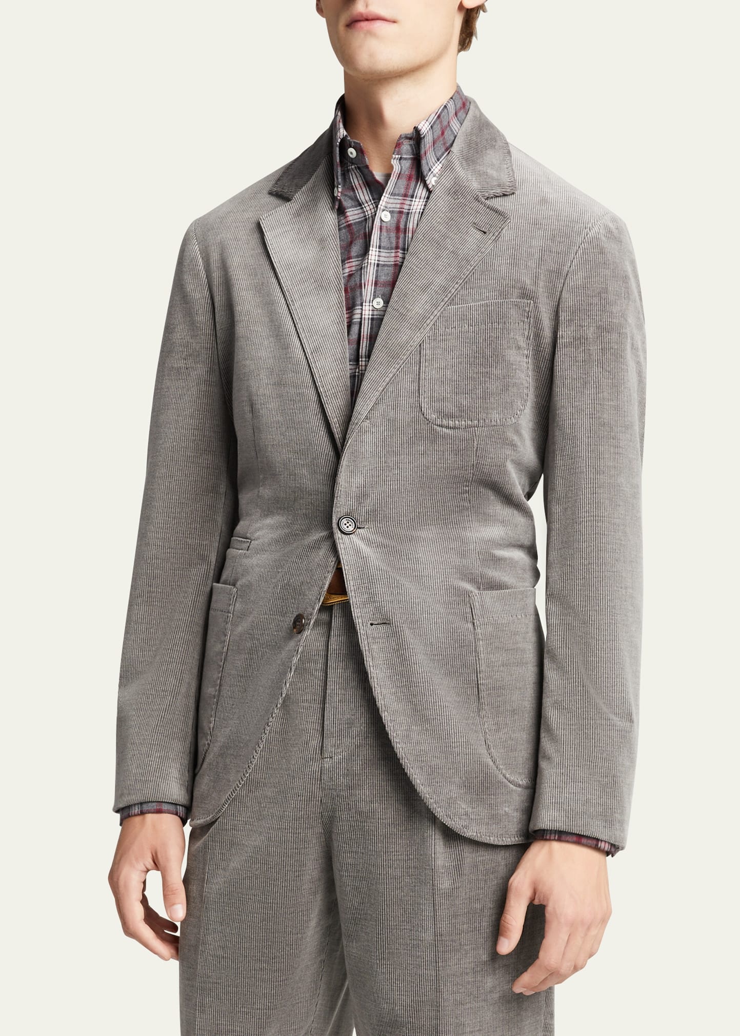 Men's Fine Corduroy 3-Patch Suit - 4