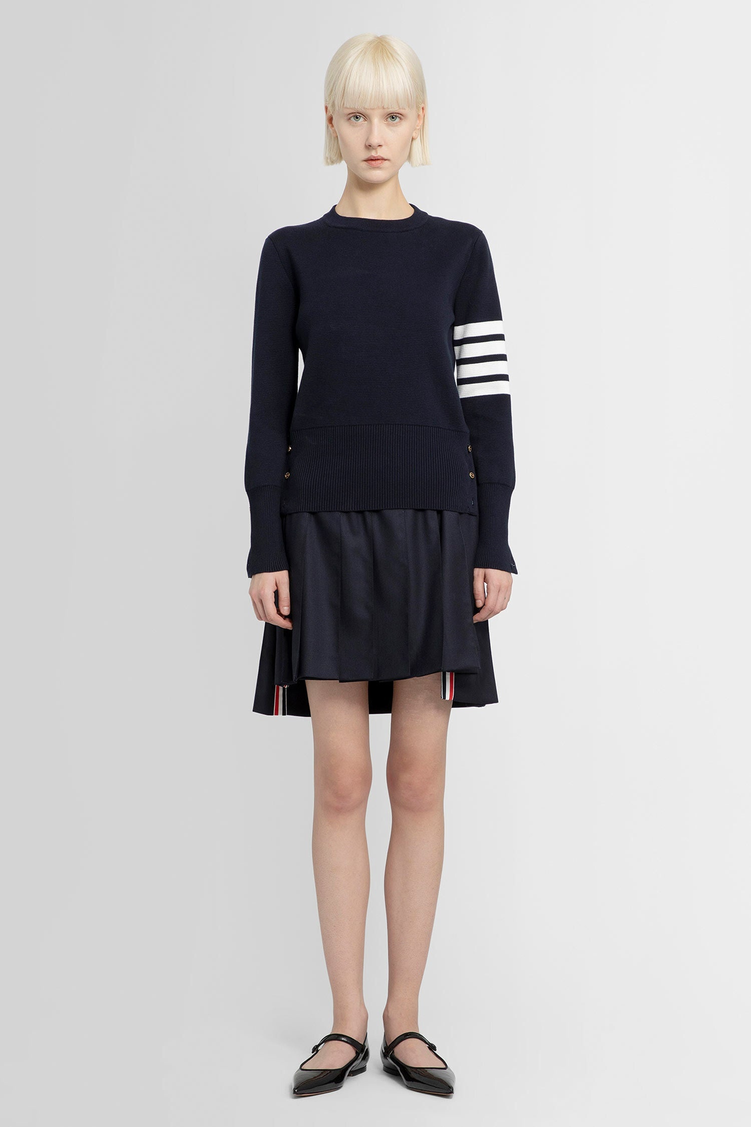 THOM BROWNE WOMAN BLUE KNITWEAR - 4