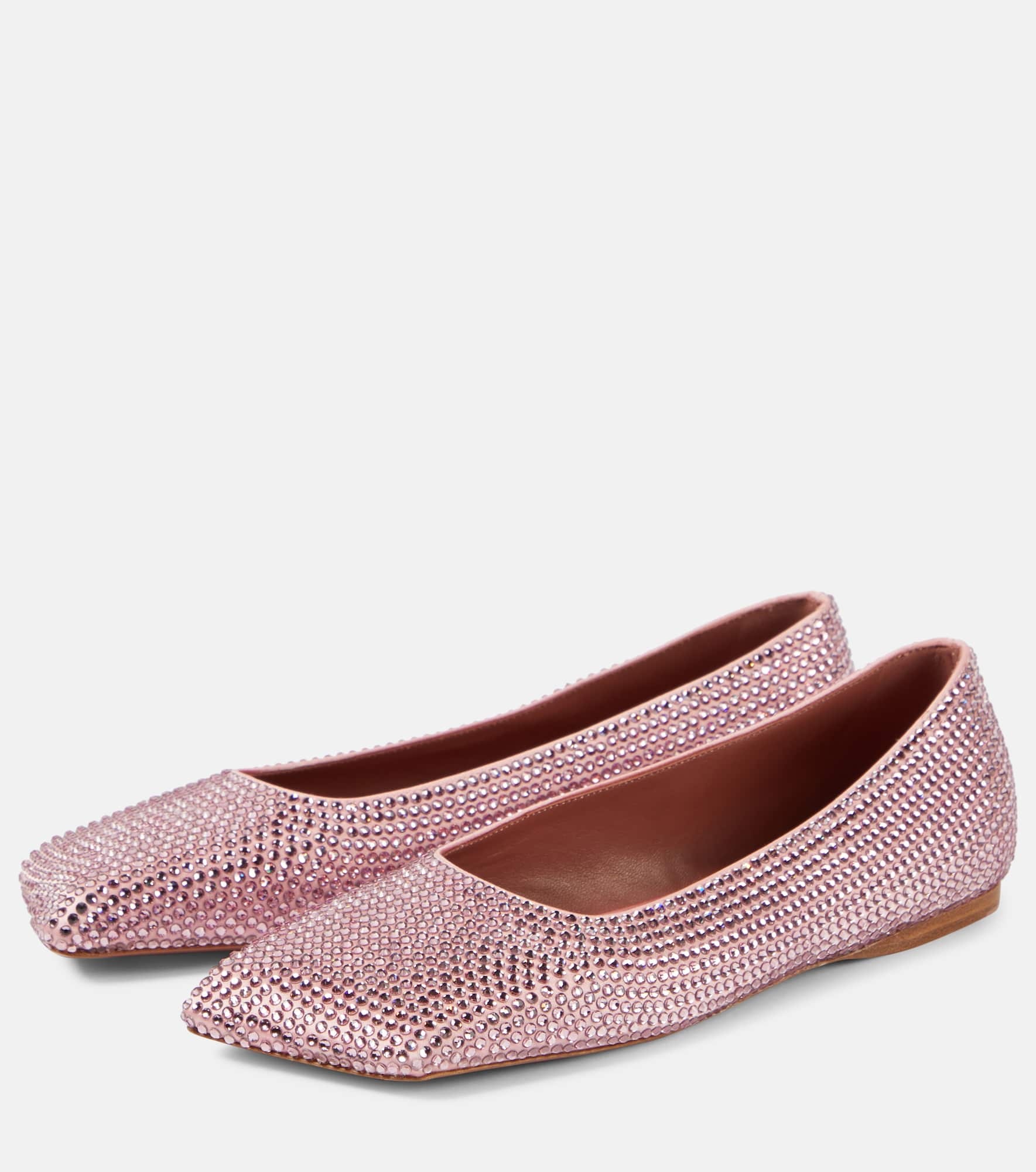 Ane embellished satin ballet flats - 5