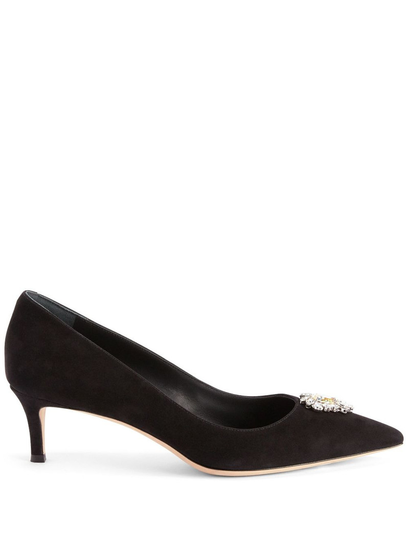 crystal-embellished leather pumps 1