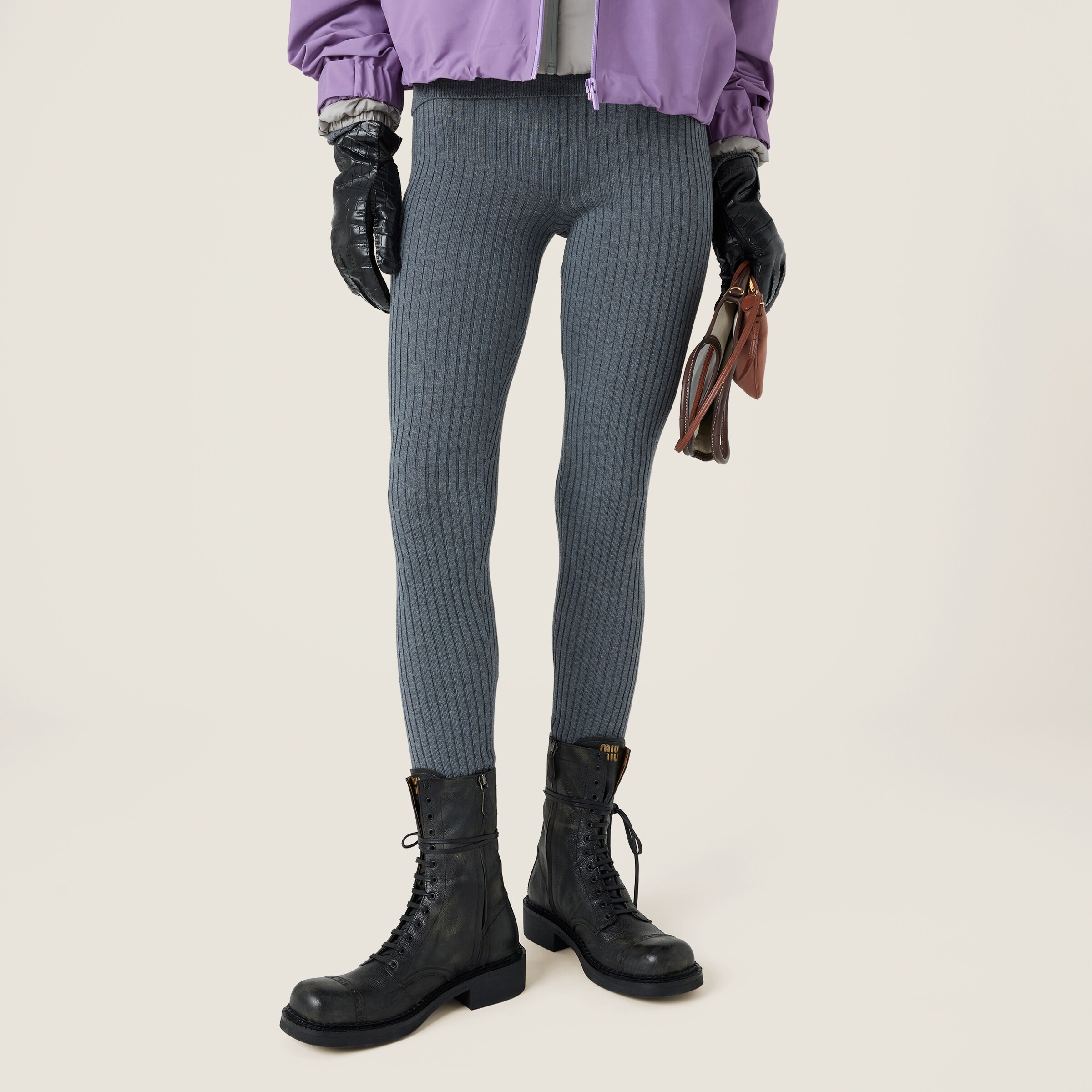 Ribbed wool trousers - 4