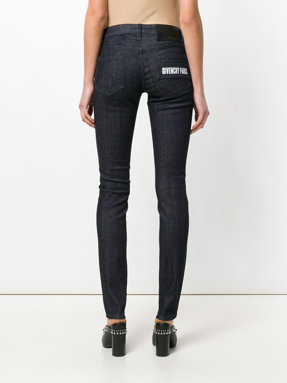 logo-back denim jeans - 4