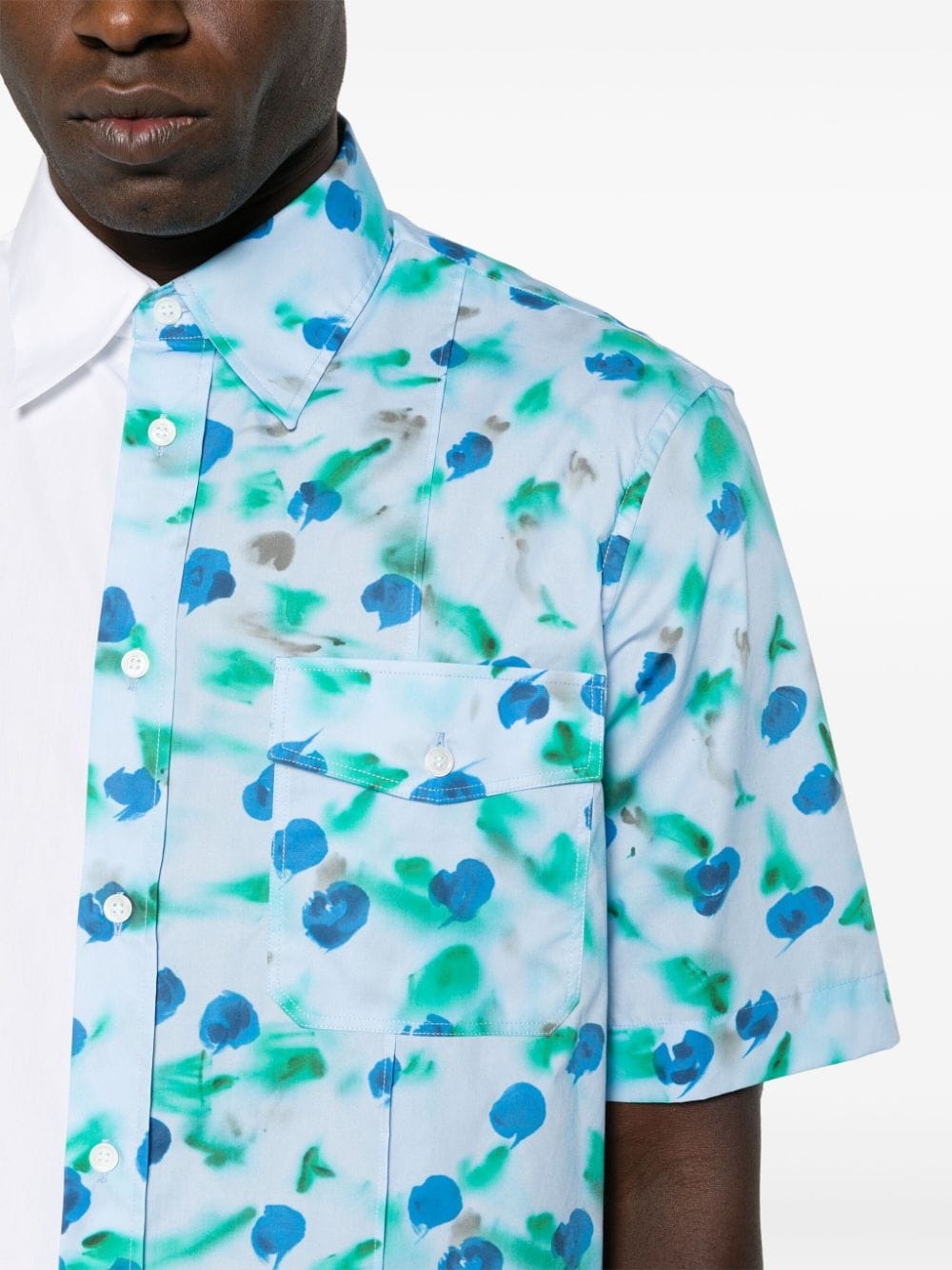 floral-print cotton shirt - 5