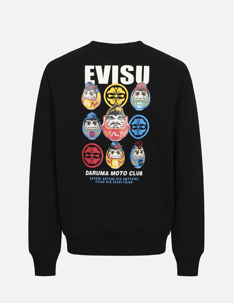 EVISU POMPADOUR DARUMA AND KAMON PRINT SWEATSHIRT outlook