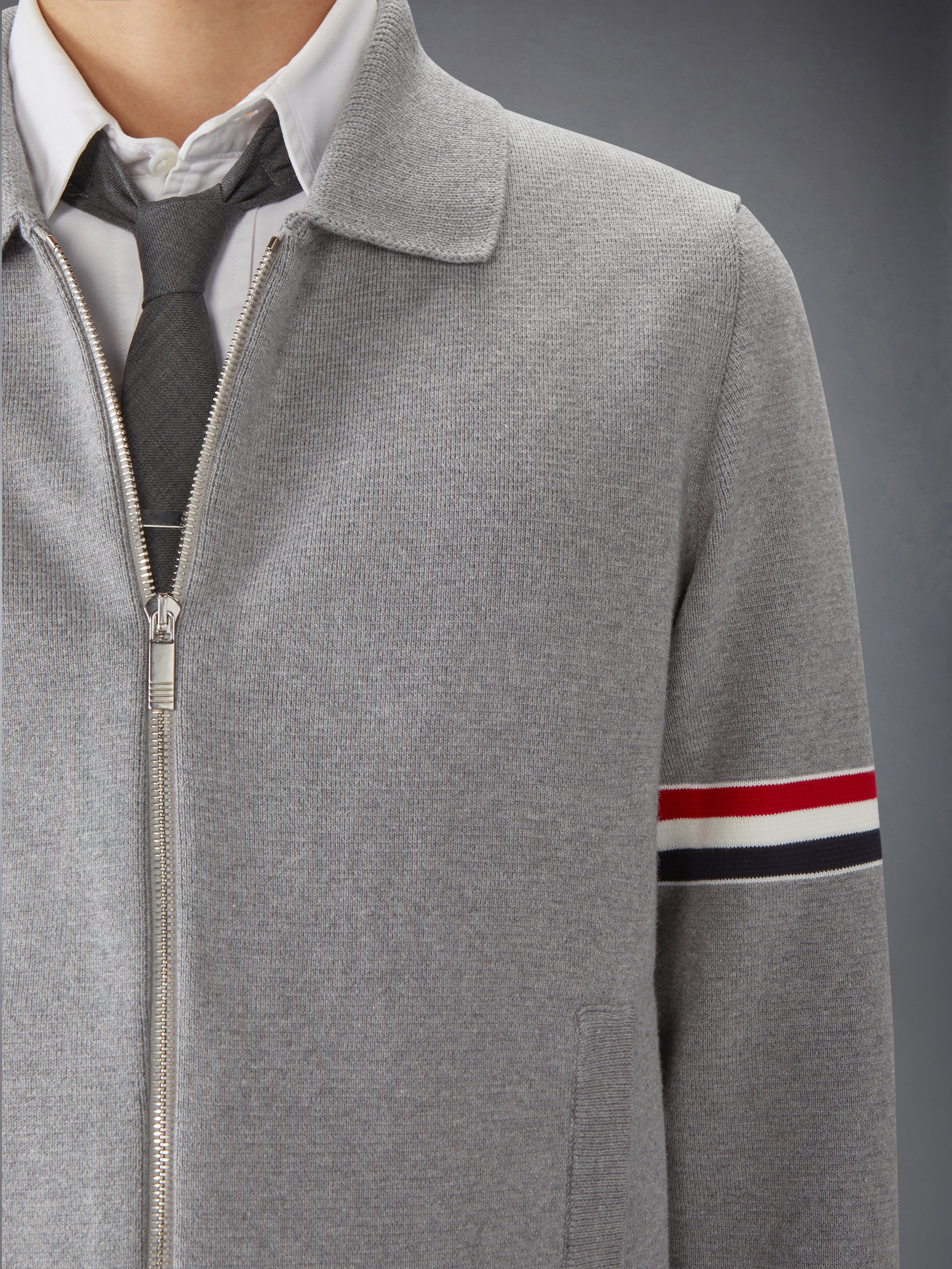 COTTON MILANO STITCH ARMBAND BOMBER JACKET - 6